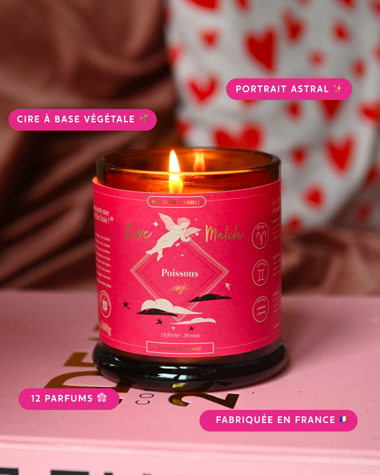 La Bougie Astrale Love Match Poissons