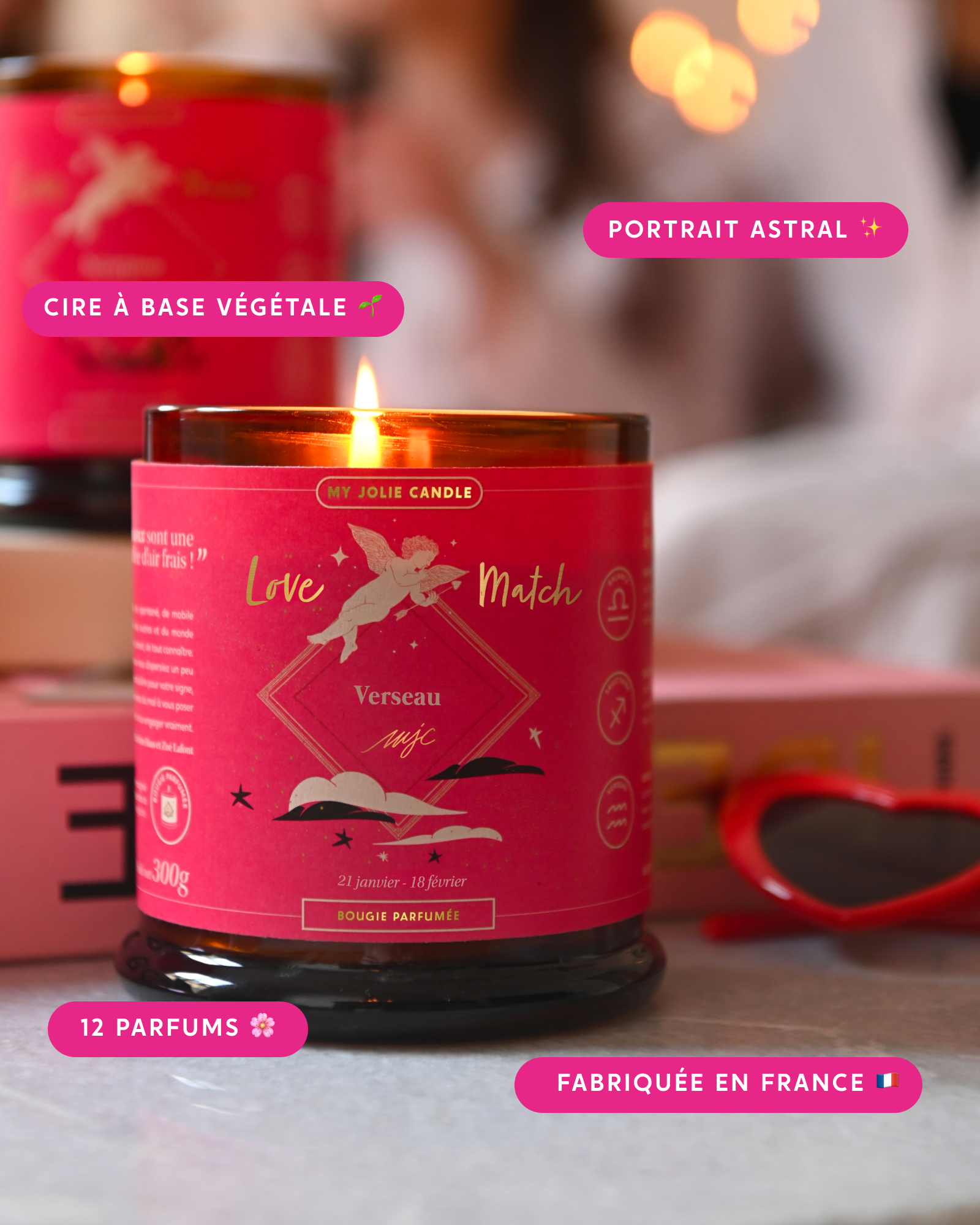 La Bougie Astrale Love Match Verseau