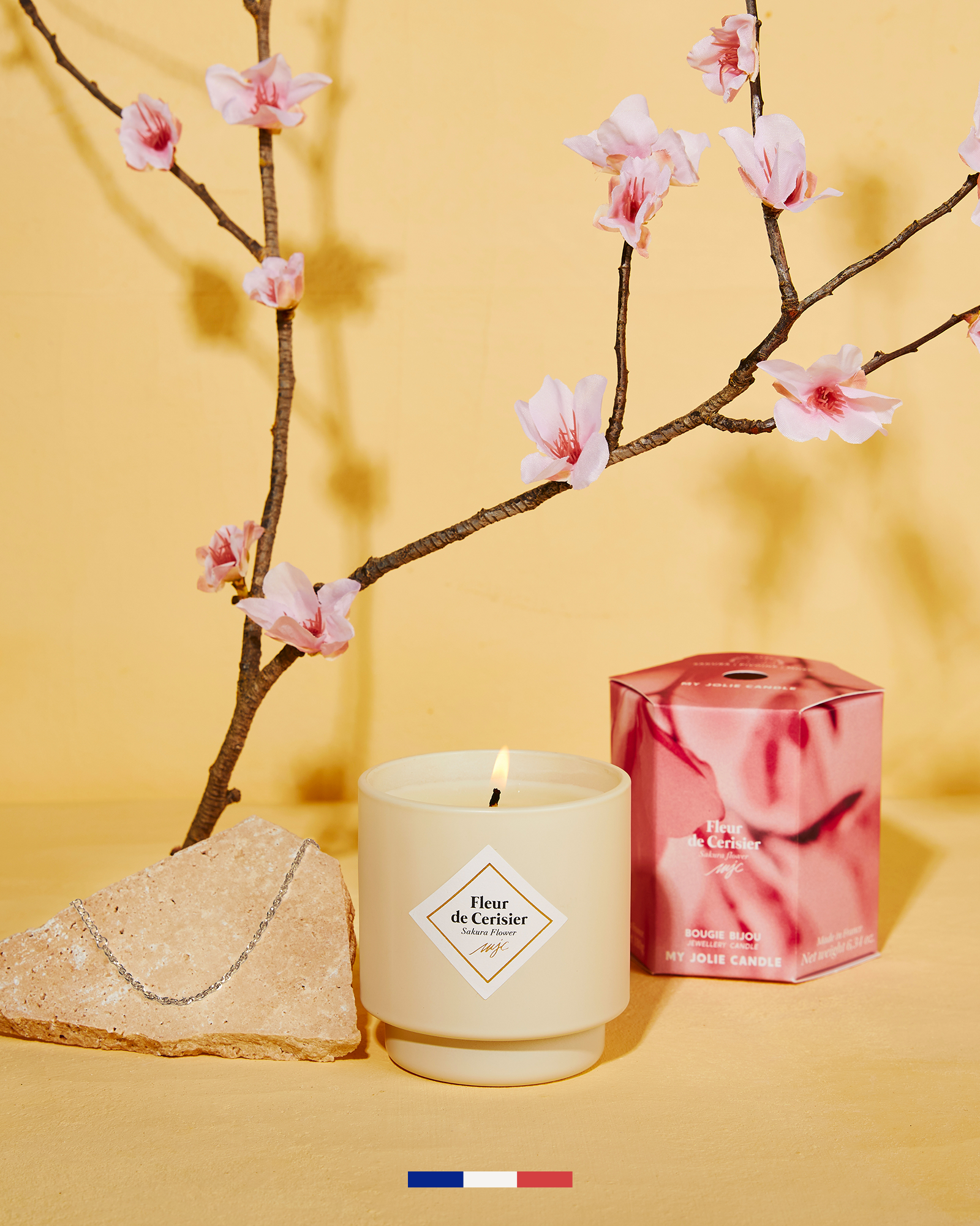 Bougie bijou surprise Fleur de Cerisier