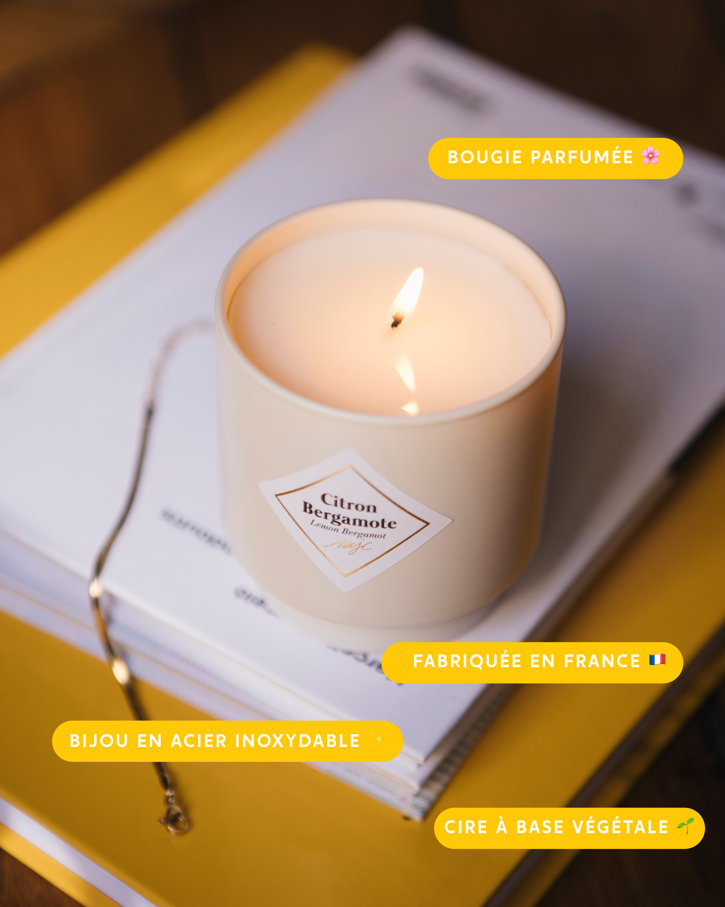 Bougie bijou Citron Bergamote