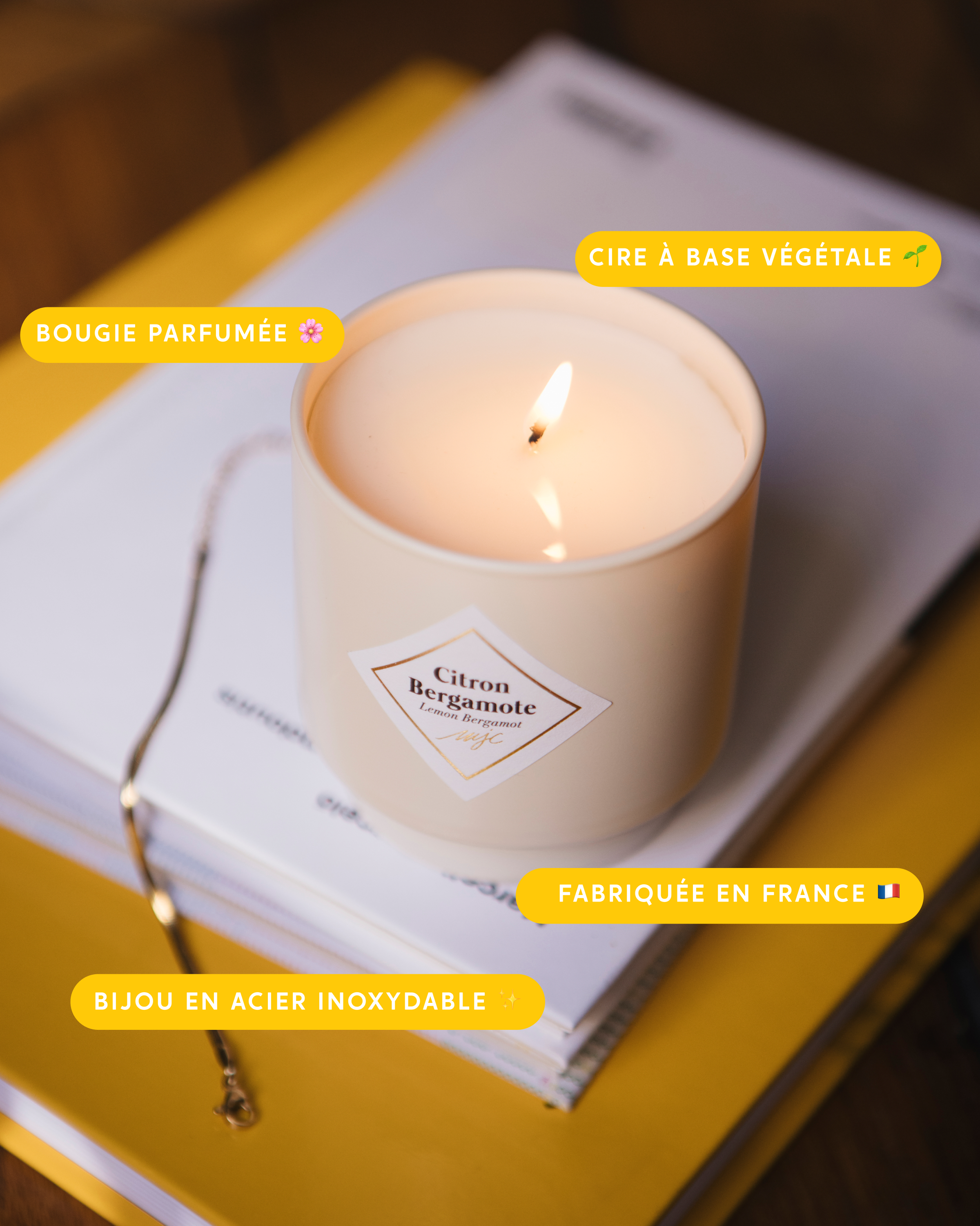 Bougie bijou Citron Bergamote