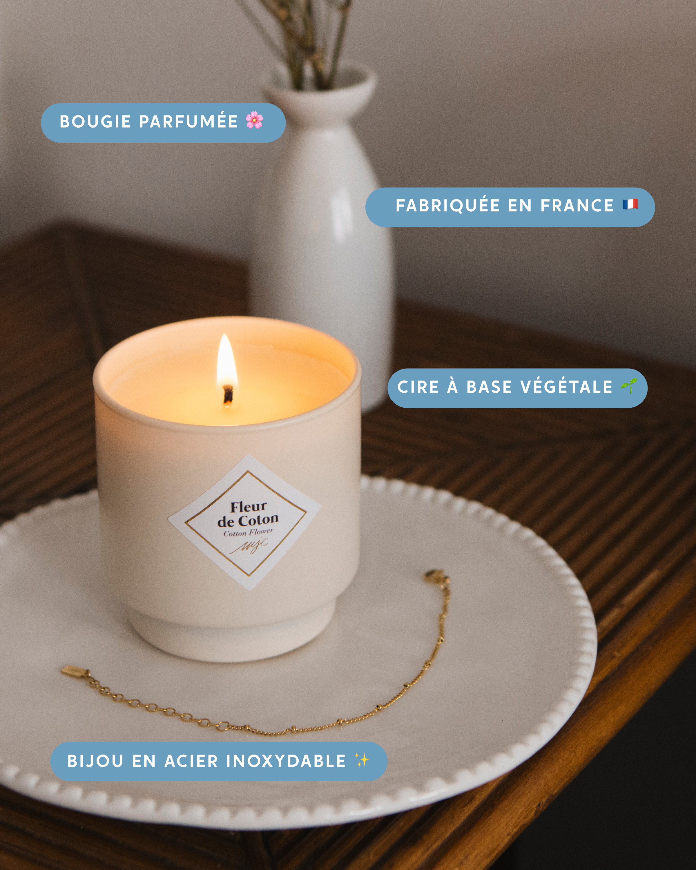 Bougie bijou Fleur de Coton