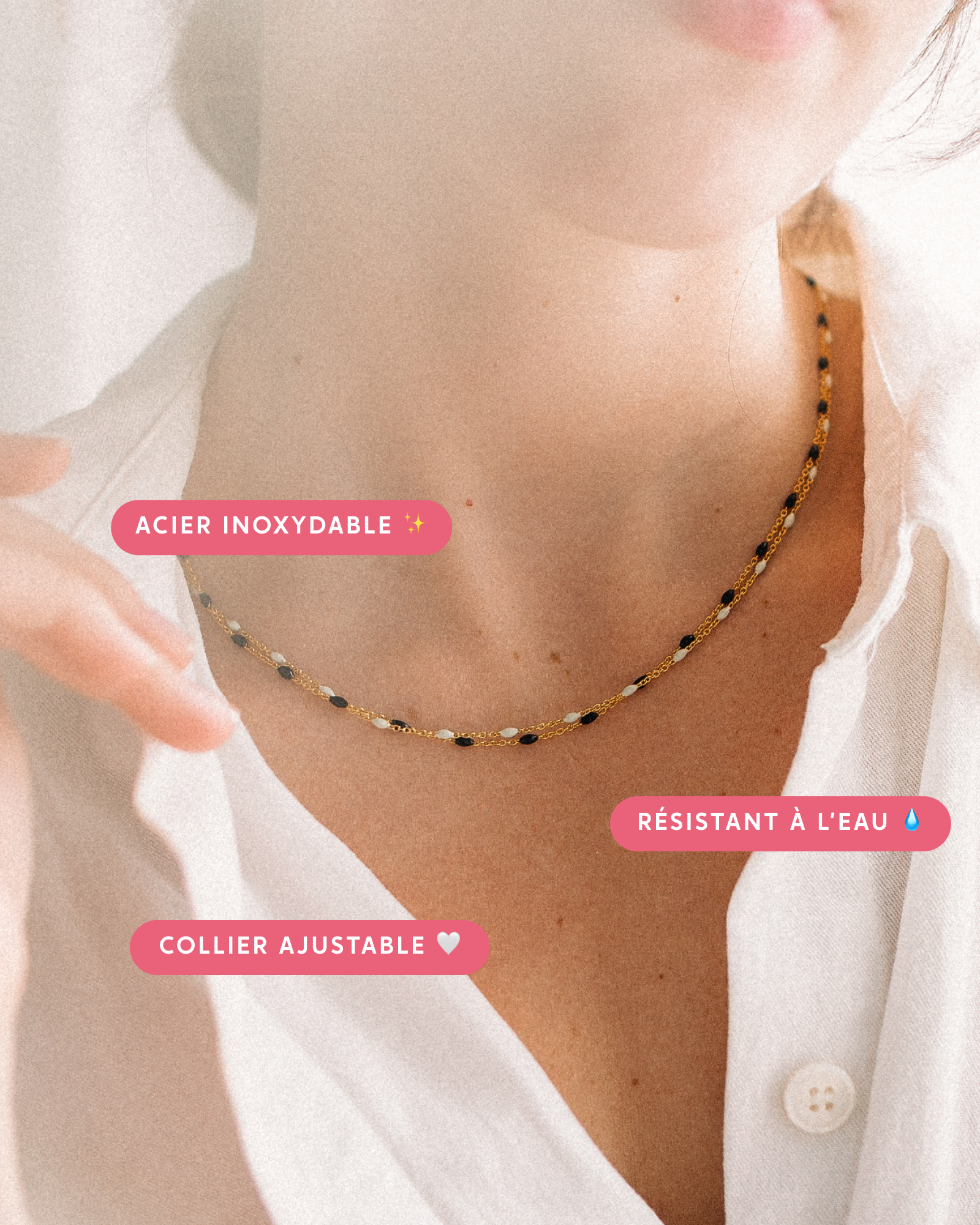 Bougie bijou collier perles