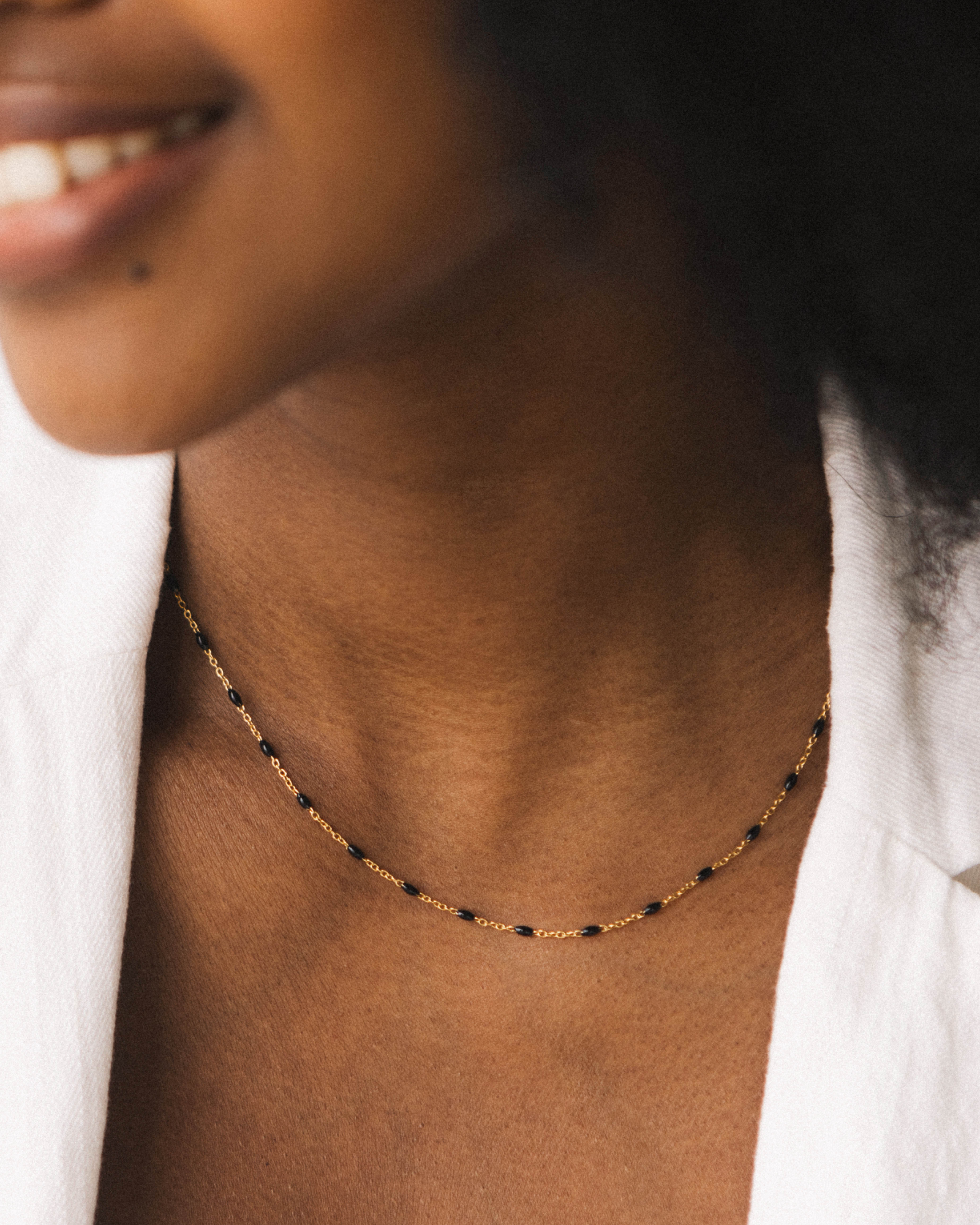 Bougie bijou collier perles