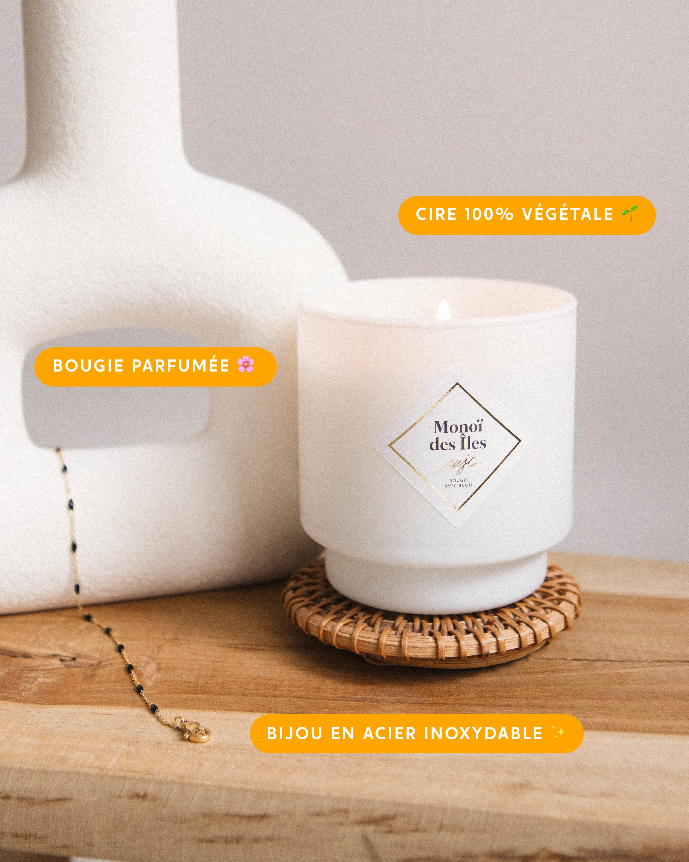 Bougie bijou Monoï des îles