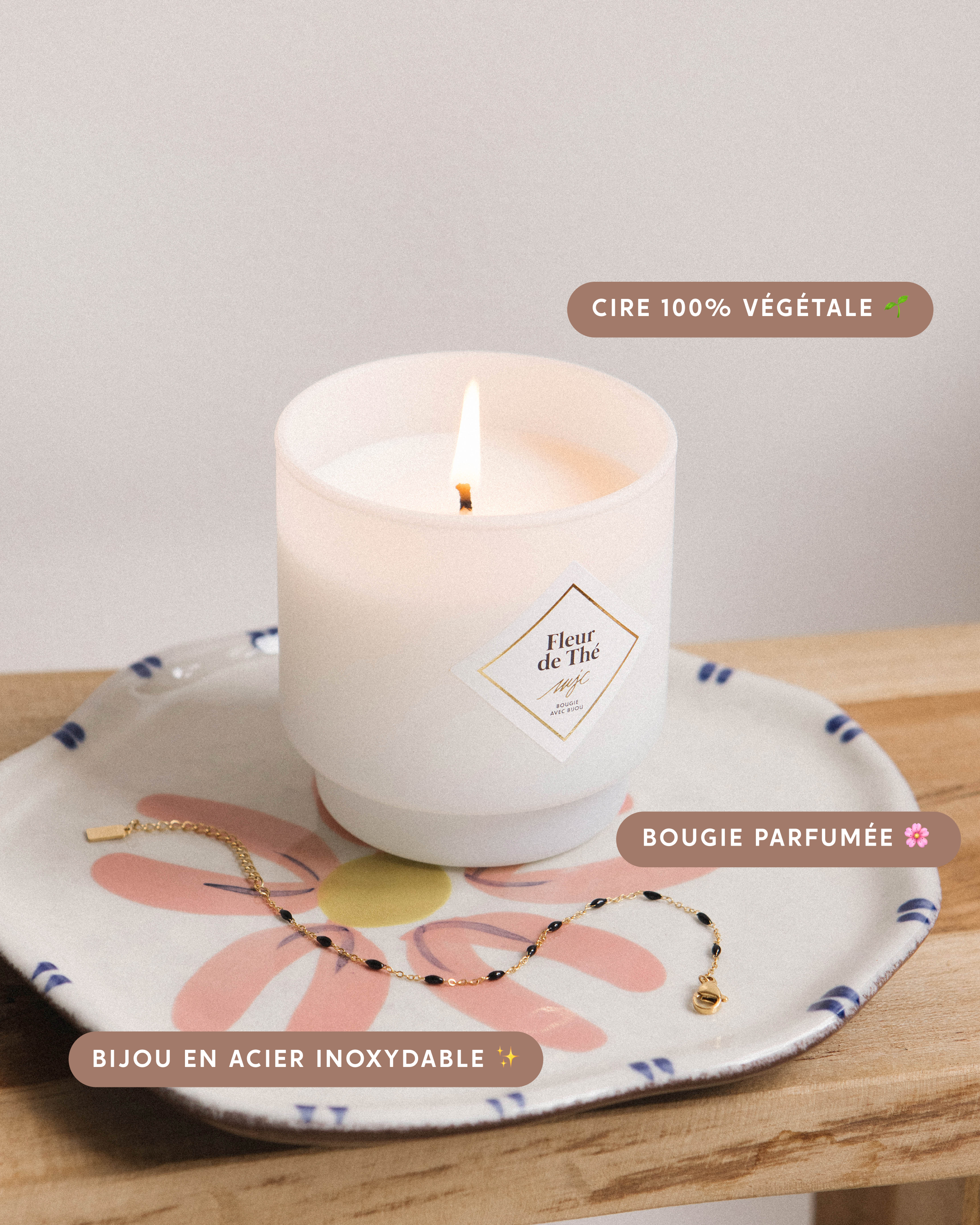 Bougie bijou Fleur de thé