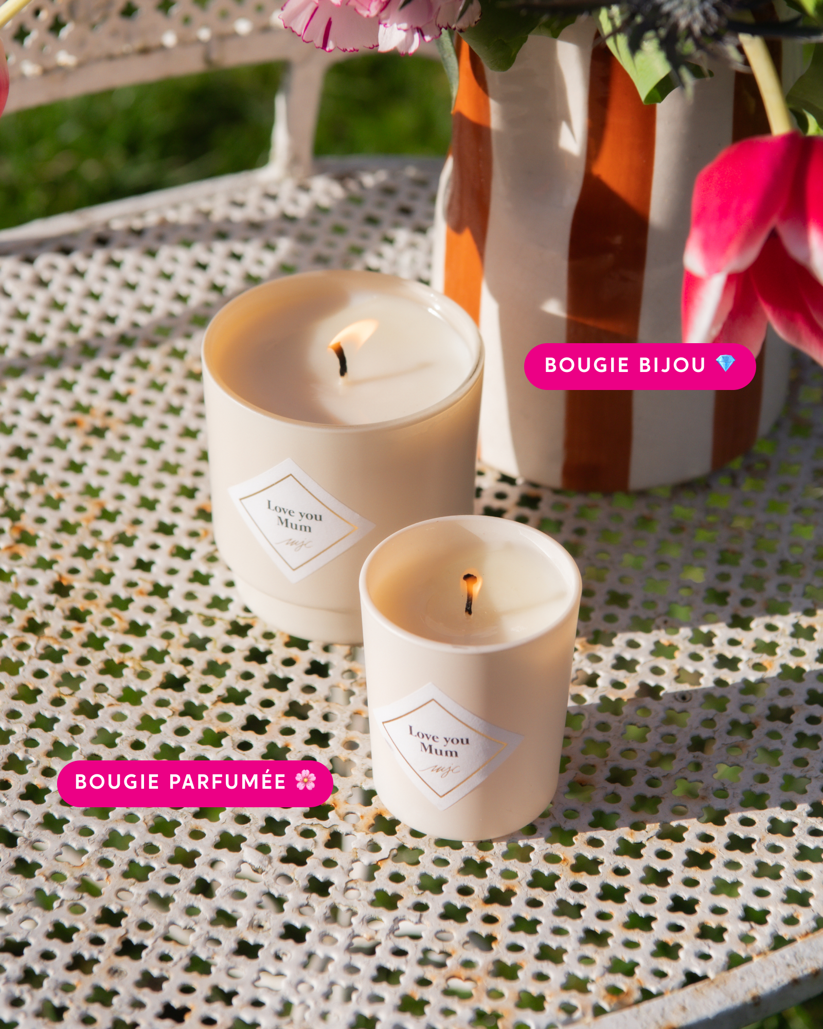 Bougie bijou bracelet Love You Mum