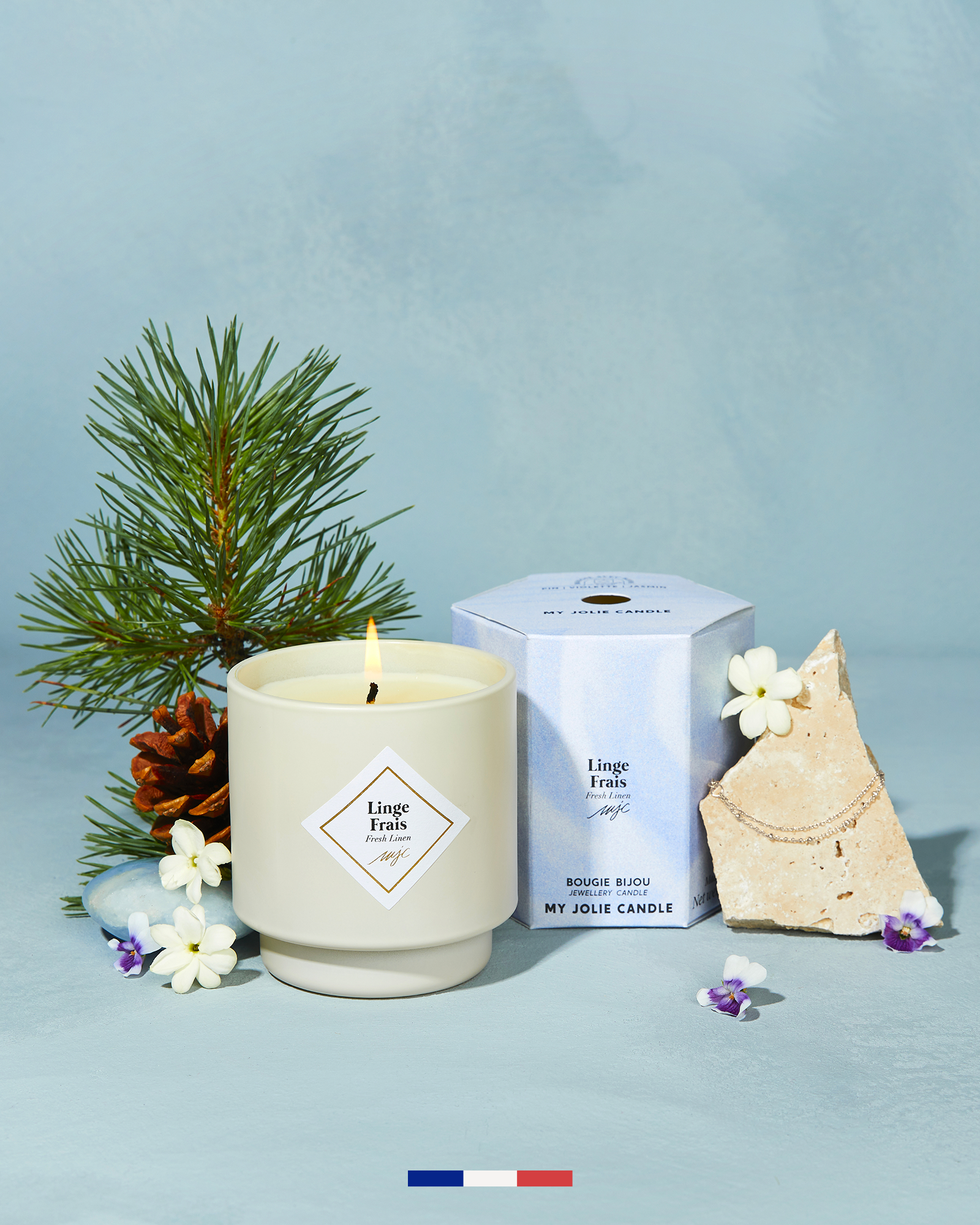 Bougie bijou Linge Frais