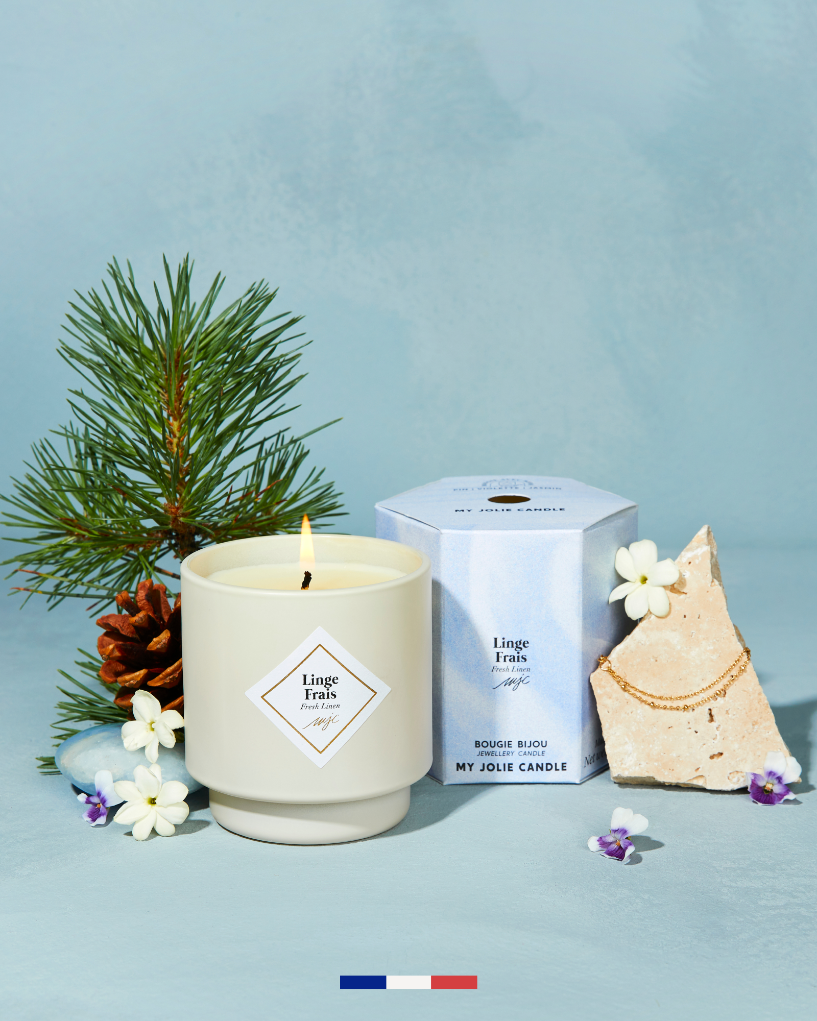 Bougie bijou Linge Frais