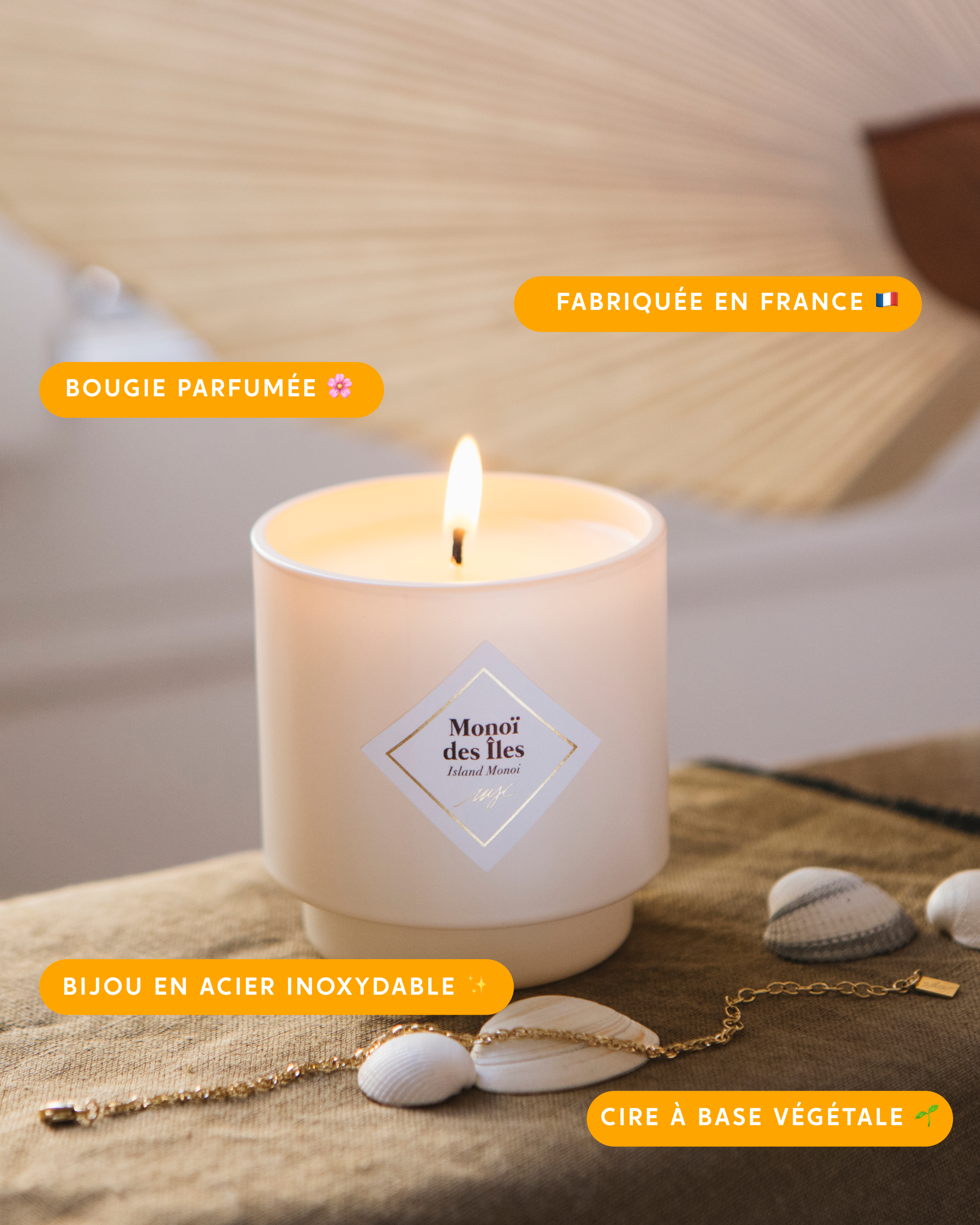 Bougie bijou surprise Monoï des Îles