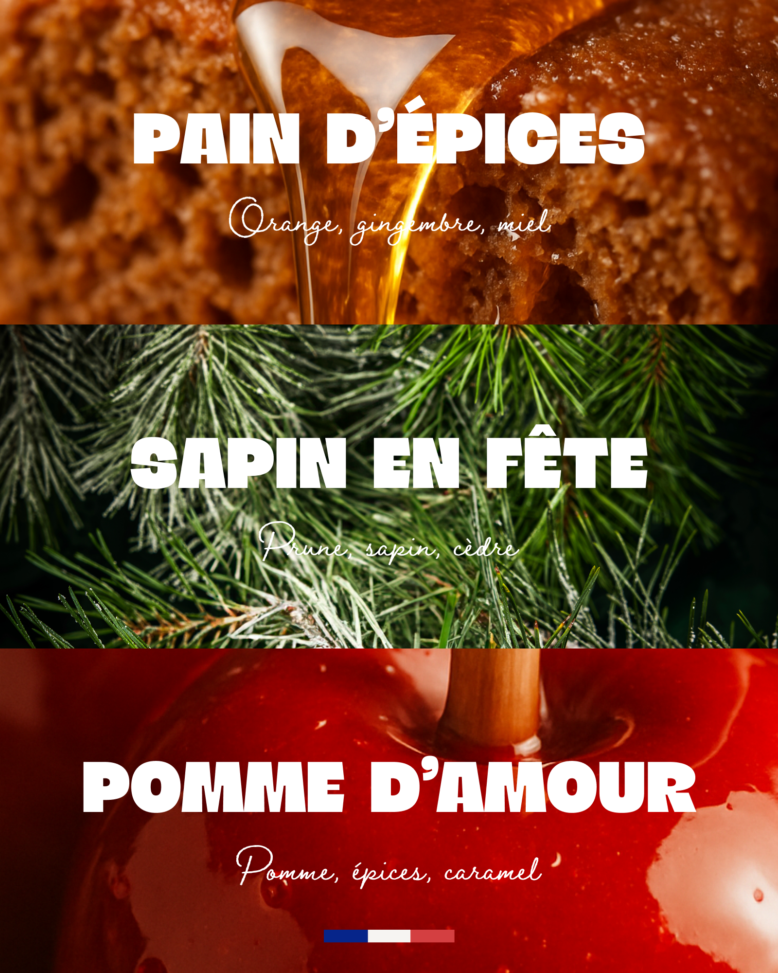 Bougies bijoux d'hiver