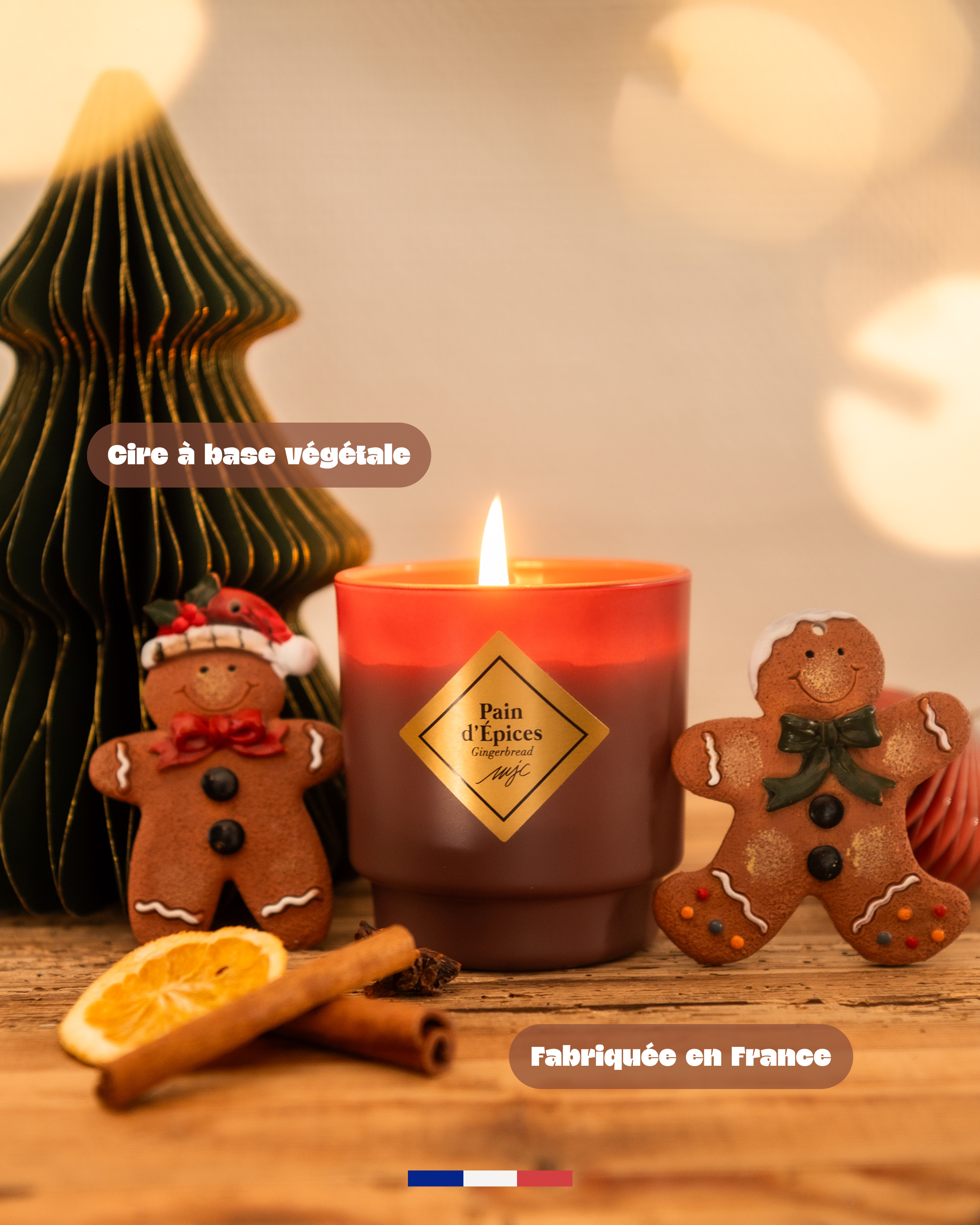 Bougie bijou bracelet Pain d'Épices