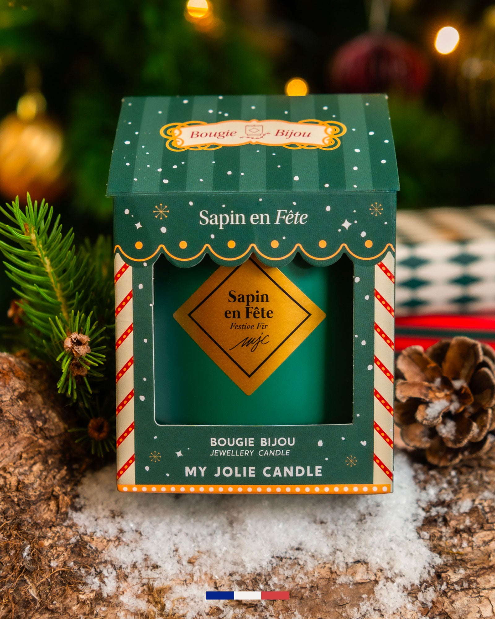 Bougie bijou bracelet Sapin en Fête
