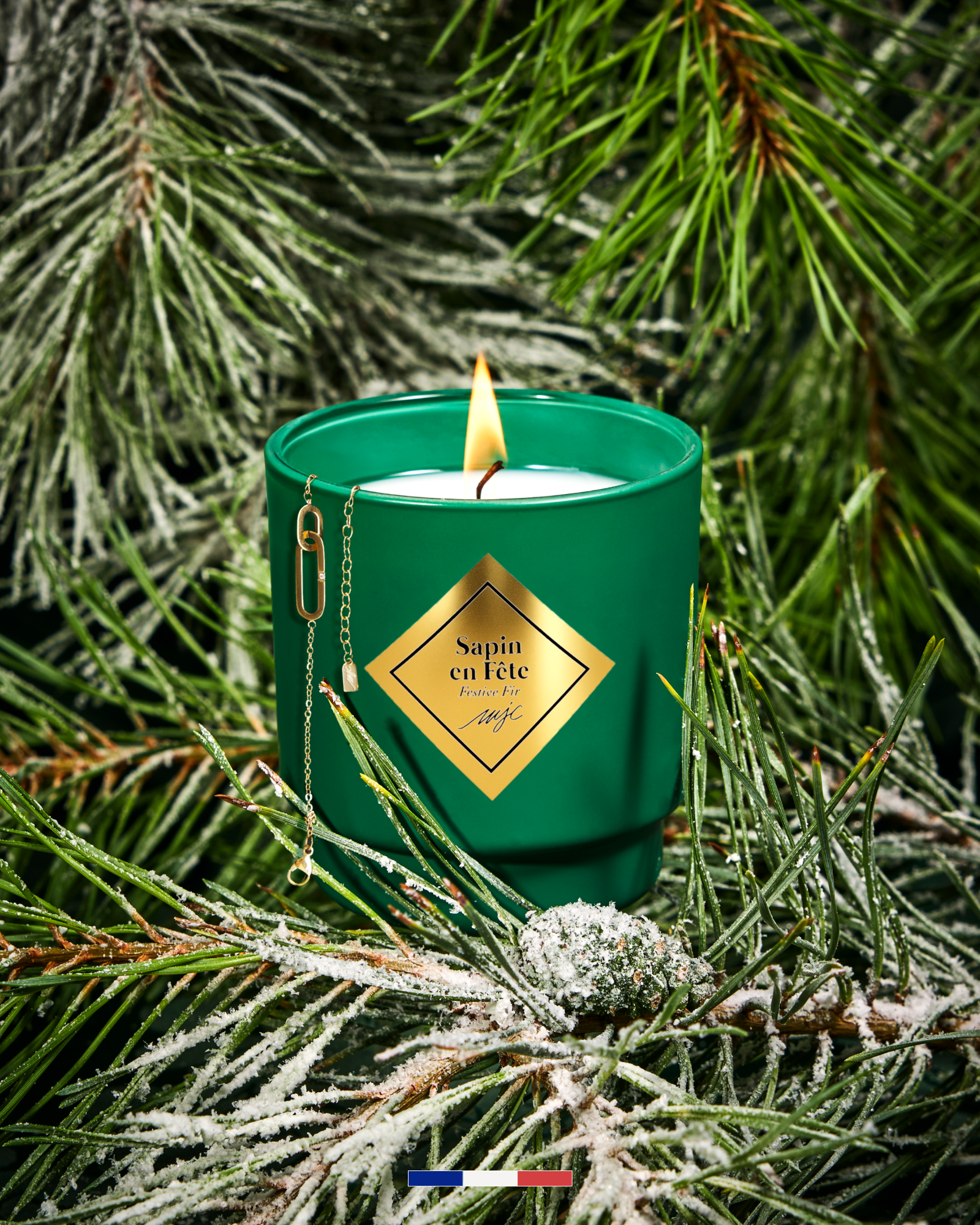 Bougie bijou bracelet Sapin en Fête