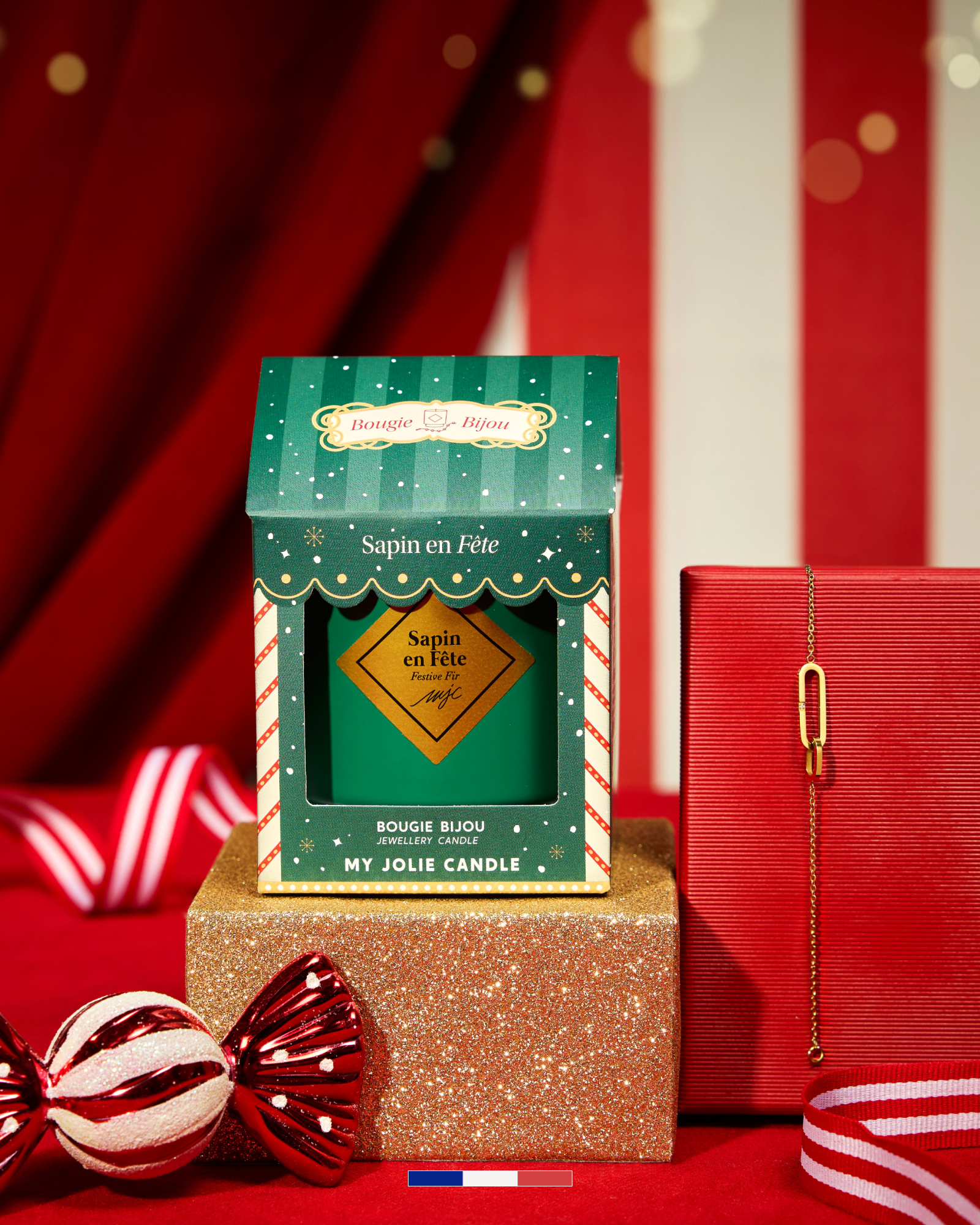 Bougie bijou bracelet Sapin en Fête