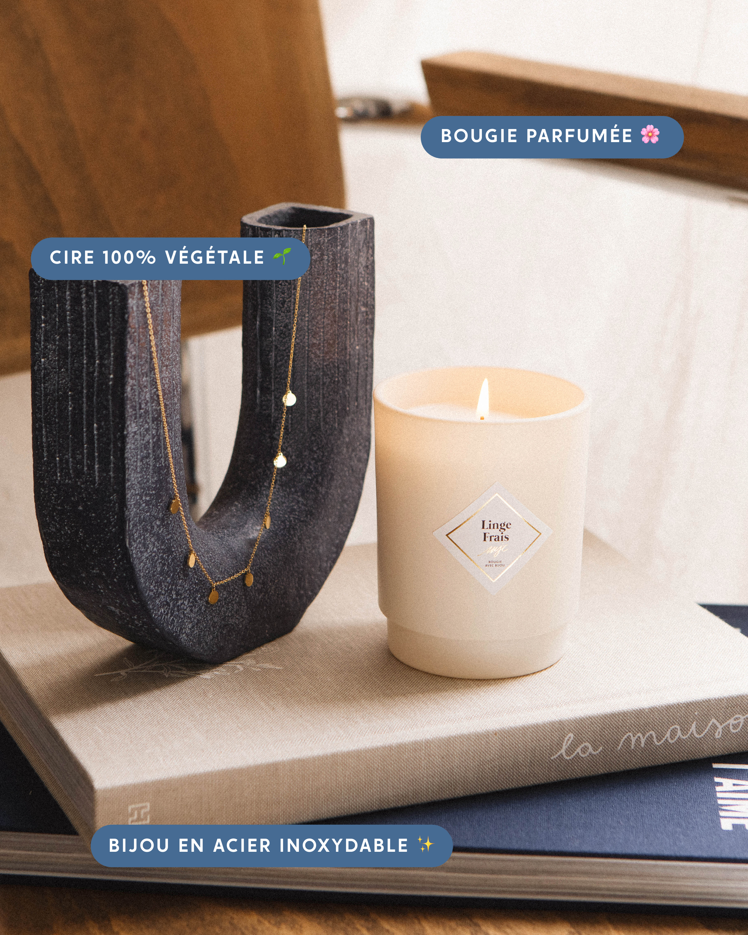 Bougie bijou Linge Frais