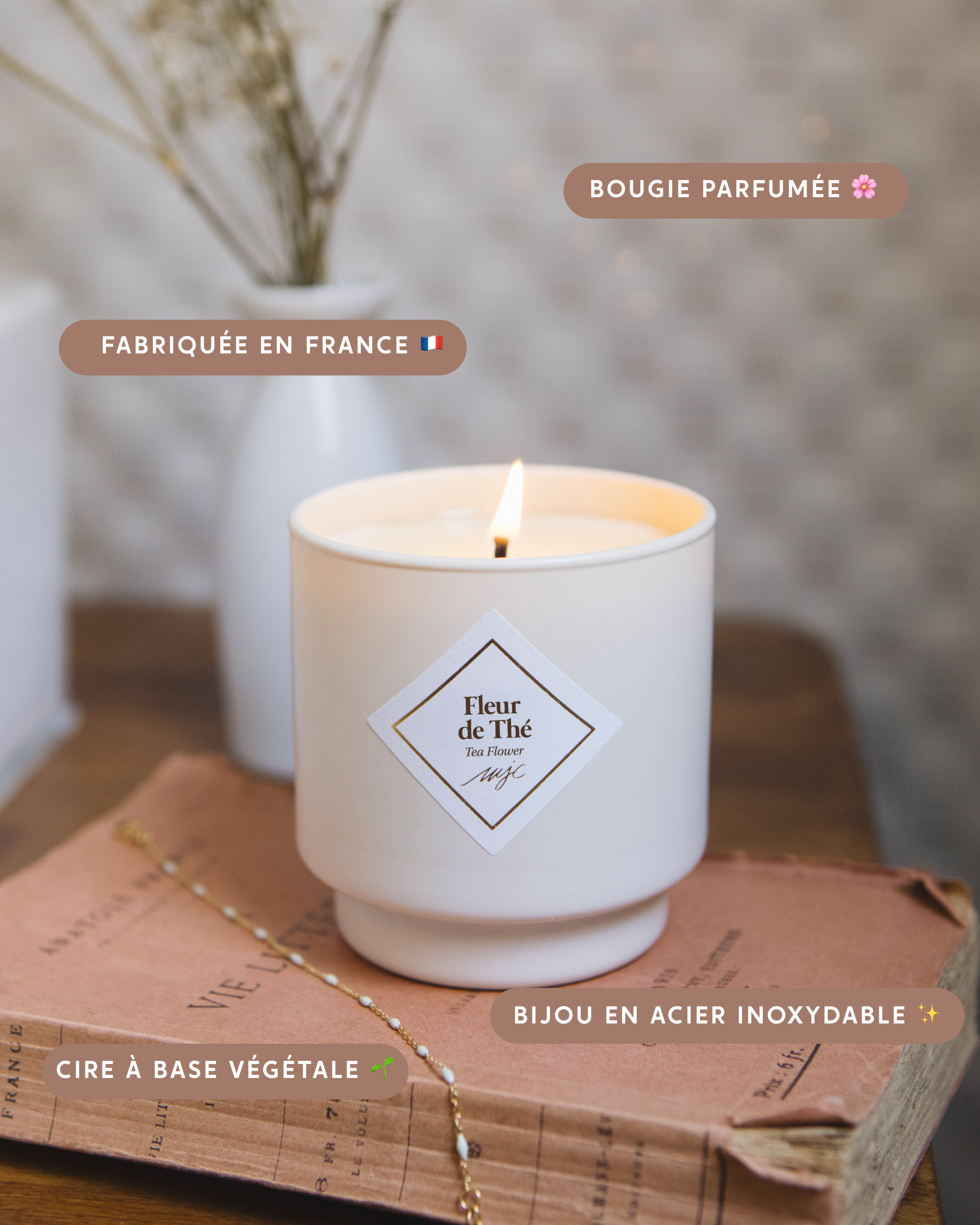 Bougie bijou Fleur de Thé