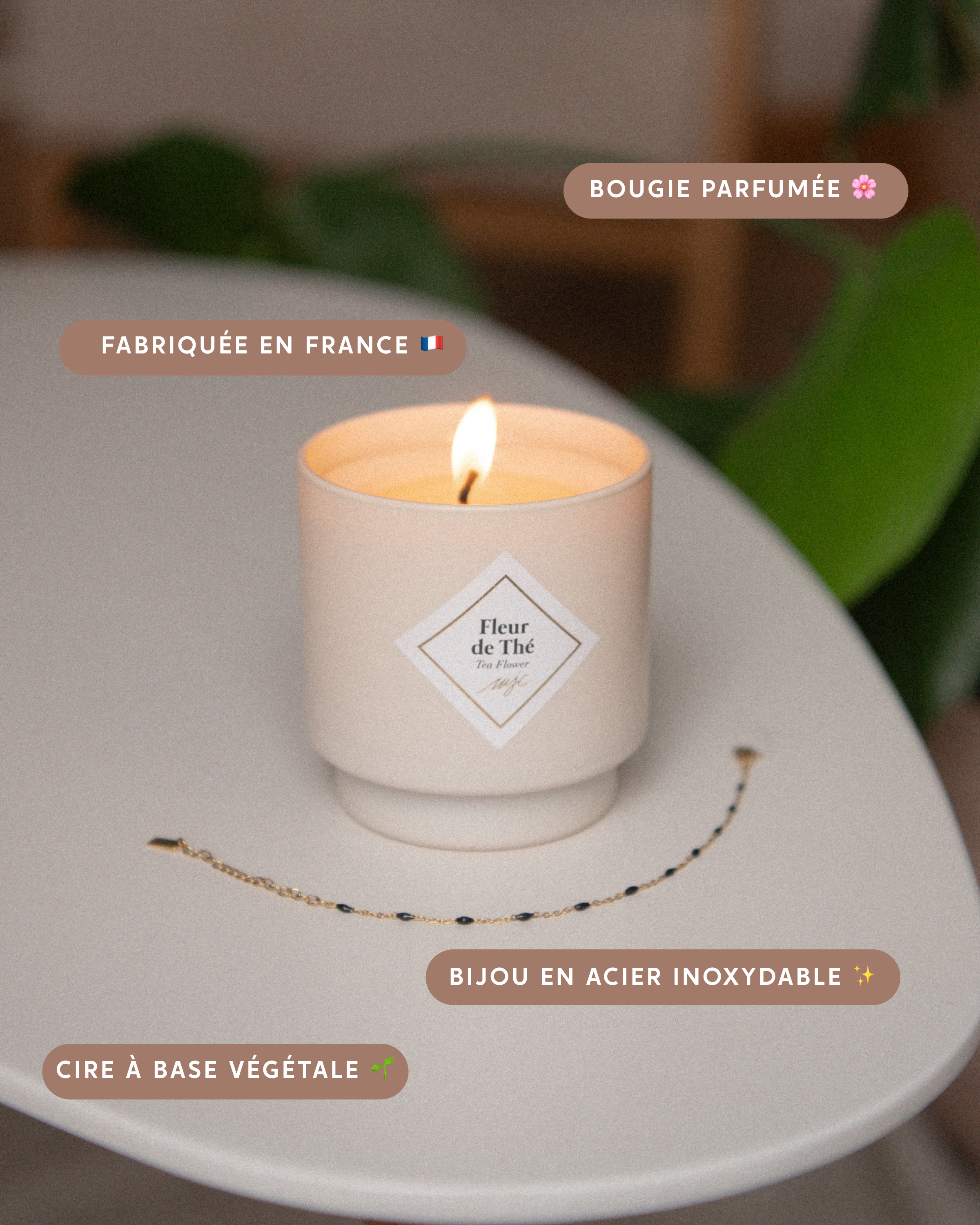 Bougie bijou Fleur de Thé