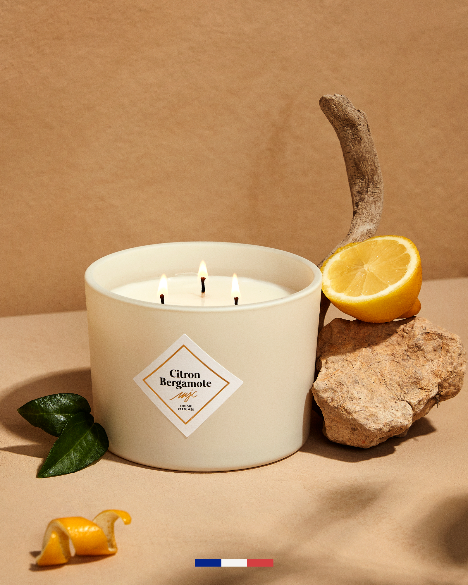 Grande bougie Citron Bergamote