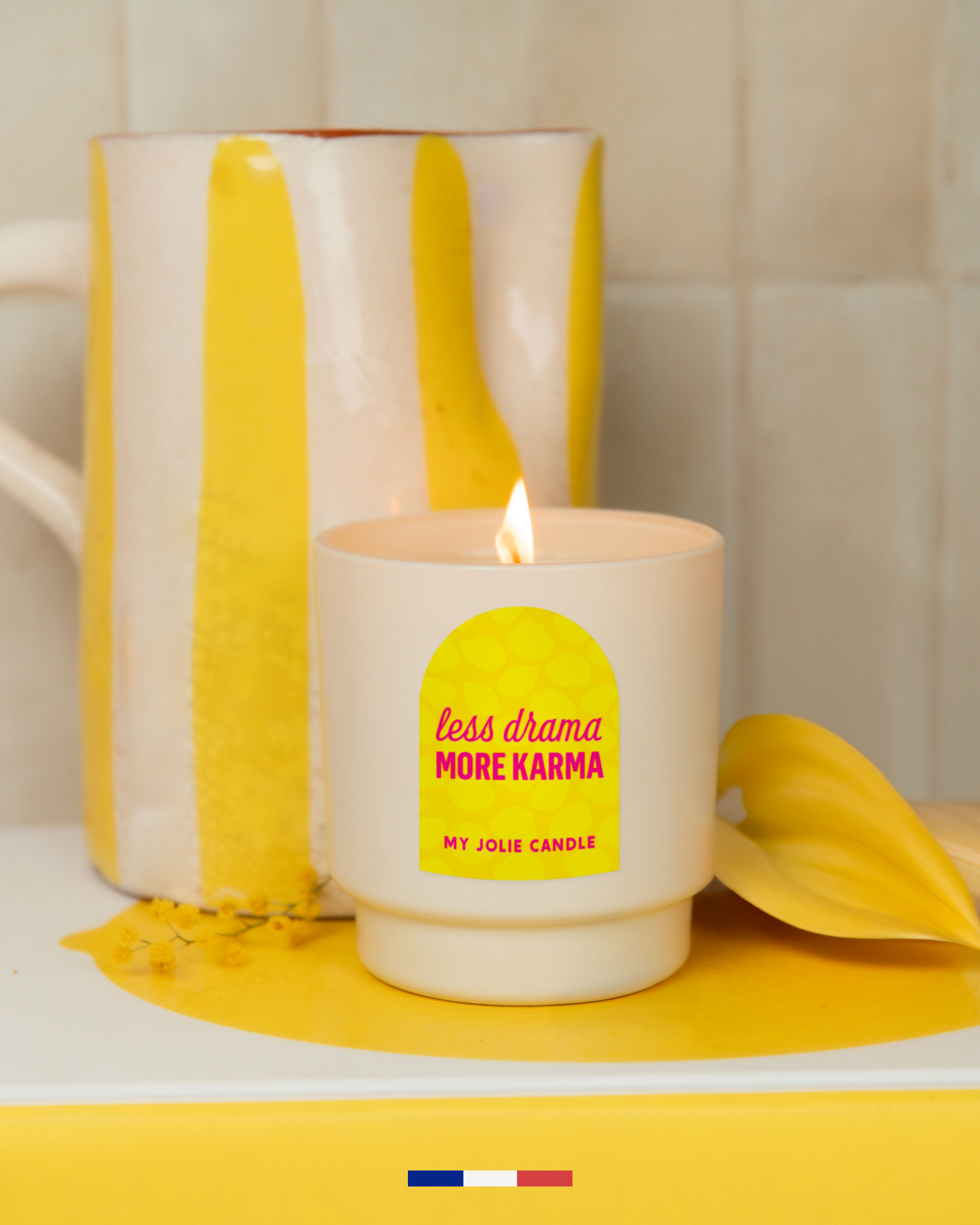 Bougie parfumée "Less drama more karma"