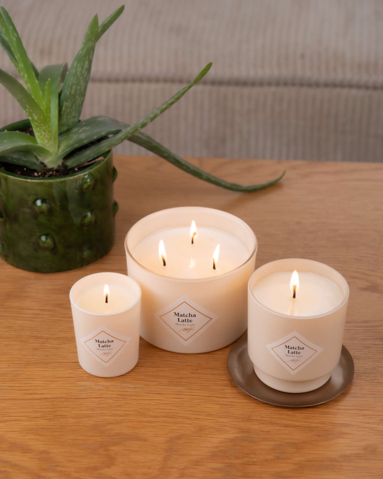 Grande bougie Matcha Latte