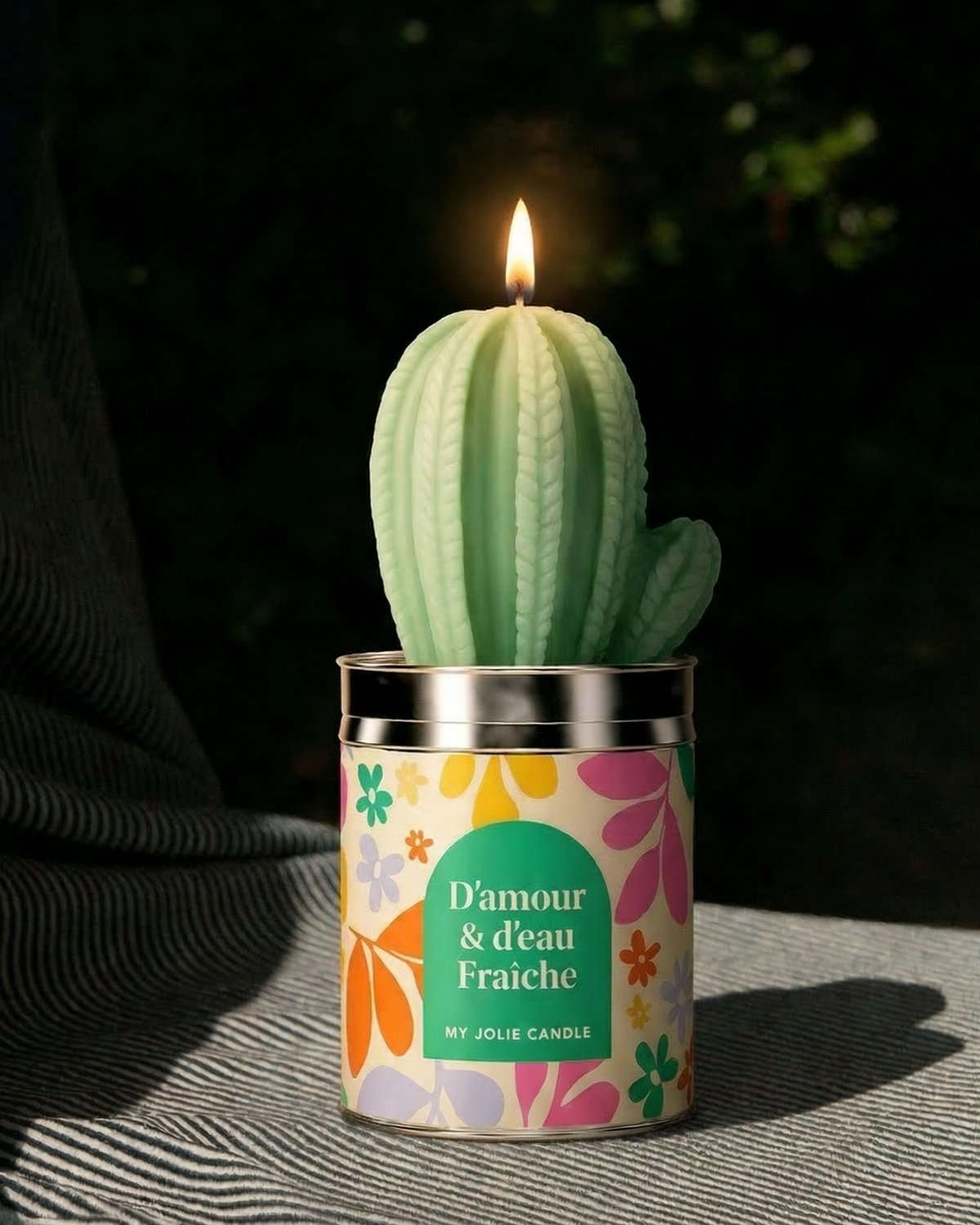 Bougie Cactus "D'amour et d'eau fraîche"