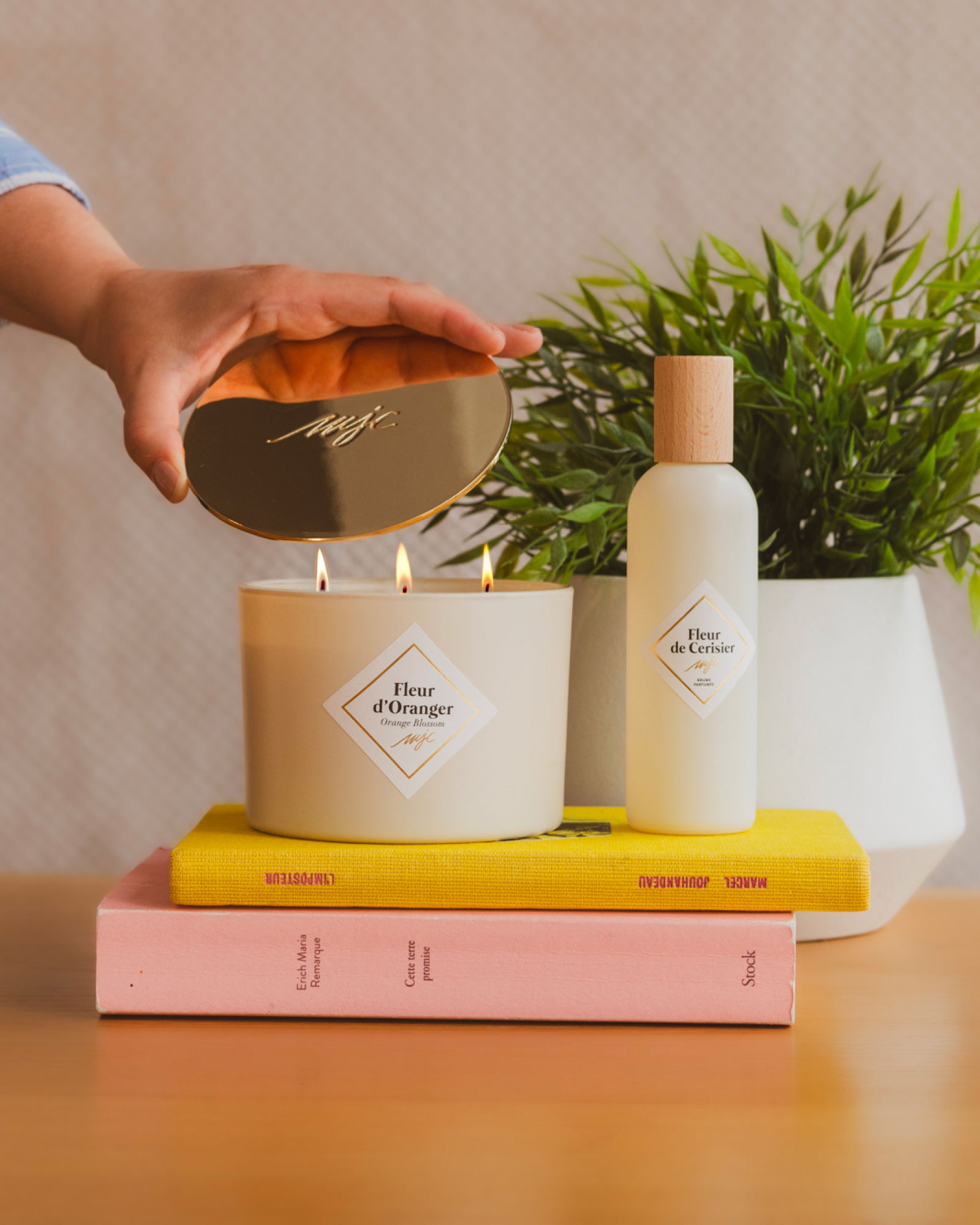 Duo grande bougie et spray parfumés