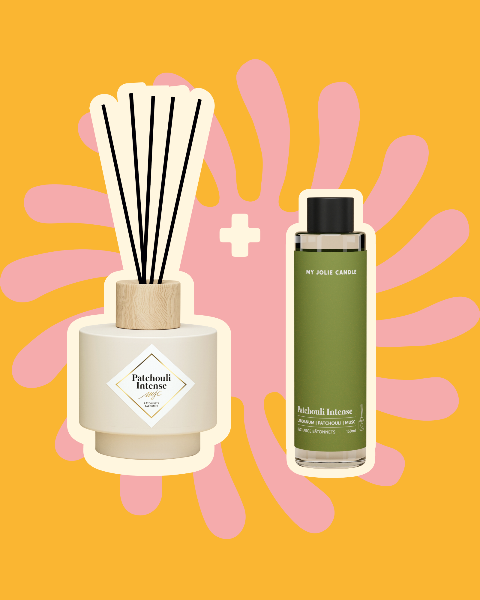 Bâtonnets Patchouli Intense avec recharge