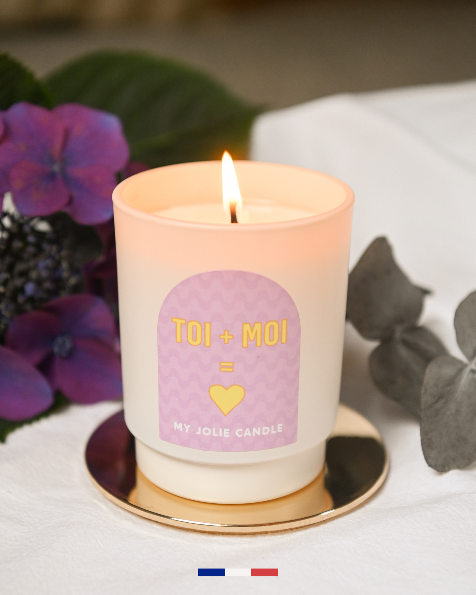 Bougie parfumée - Toi + moi = coeur
