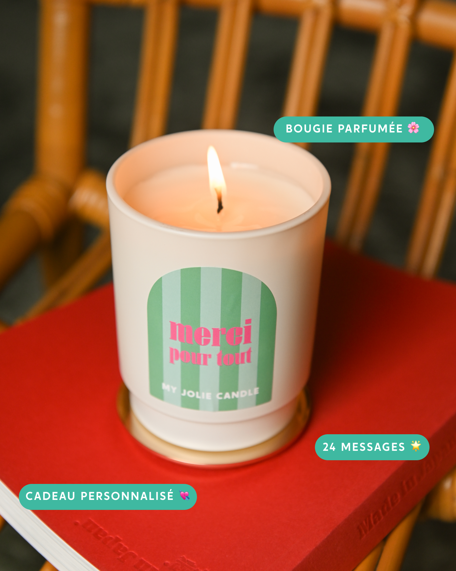 Bougie parfumée "Merci pour tout"