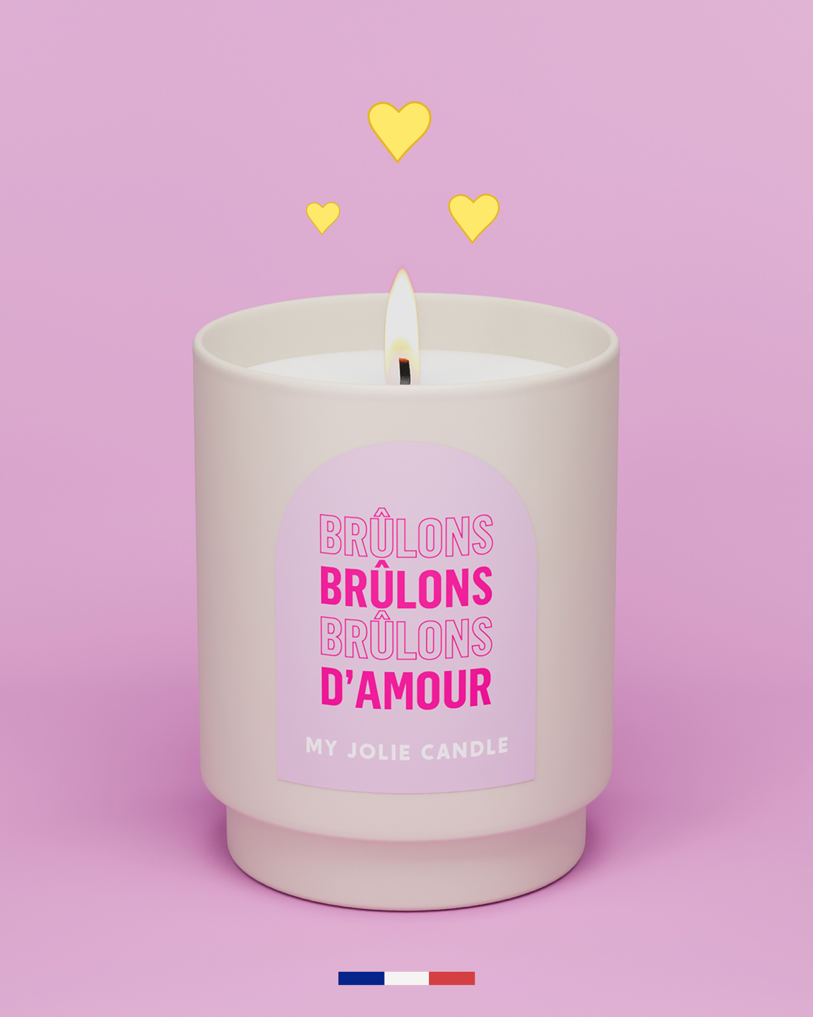 Bougie parfumée - Brûlons d'amour