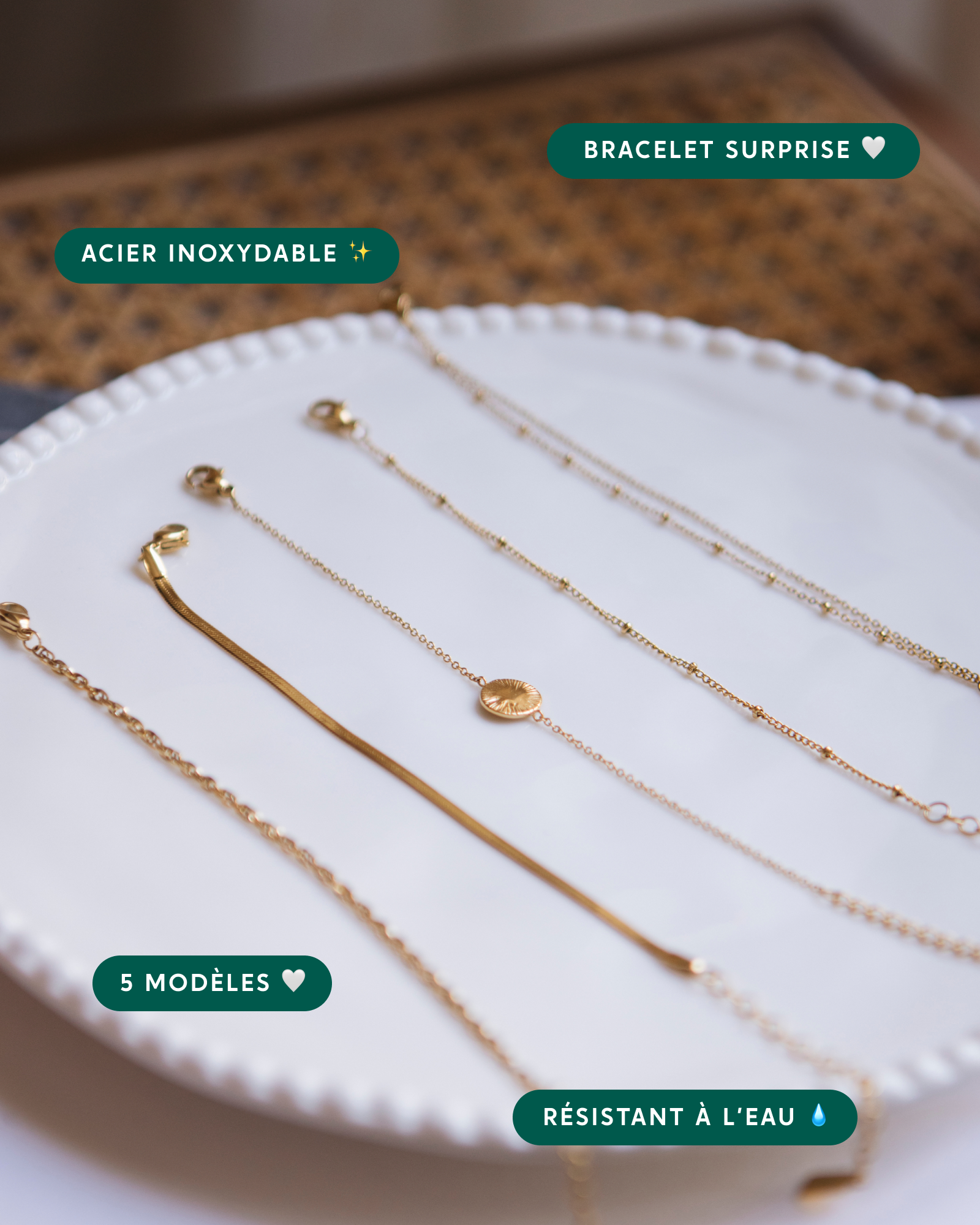 Bougie bijou bracelet surprise Sapin Givré