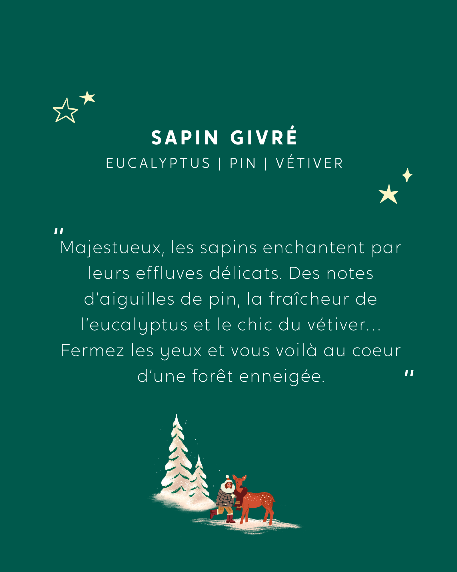 Bougie bijou bracelet surprise Sapin Givré