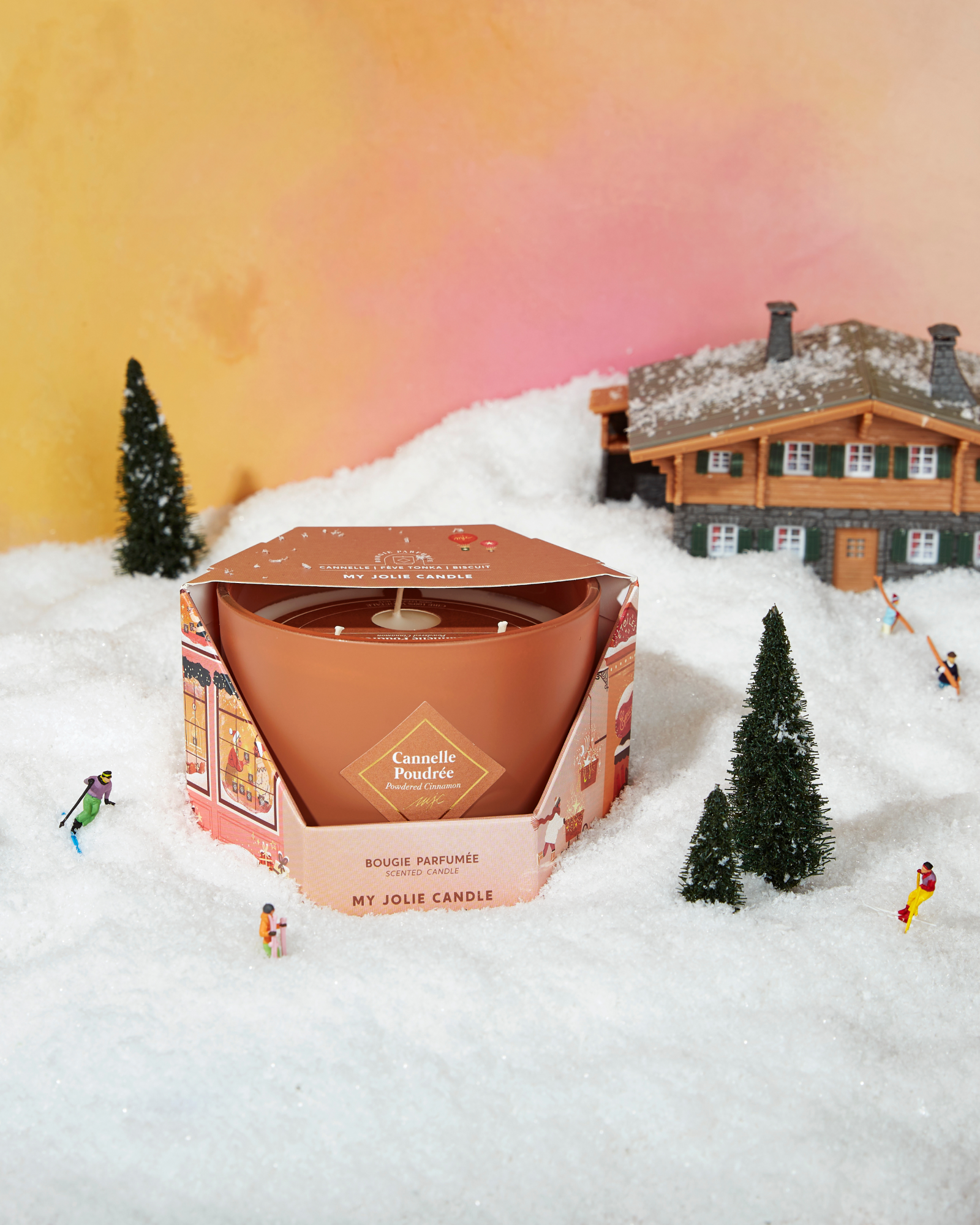 Grande bougie Cannelle Poudrée + capot offert