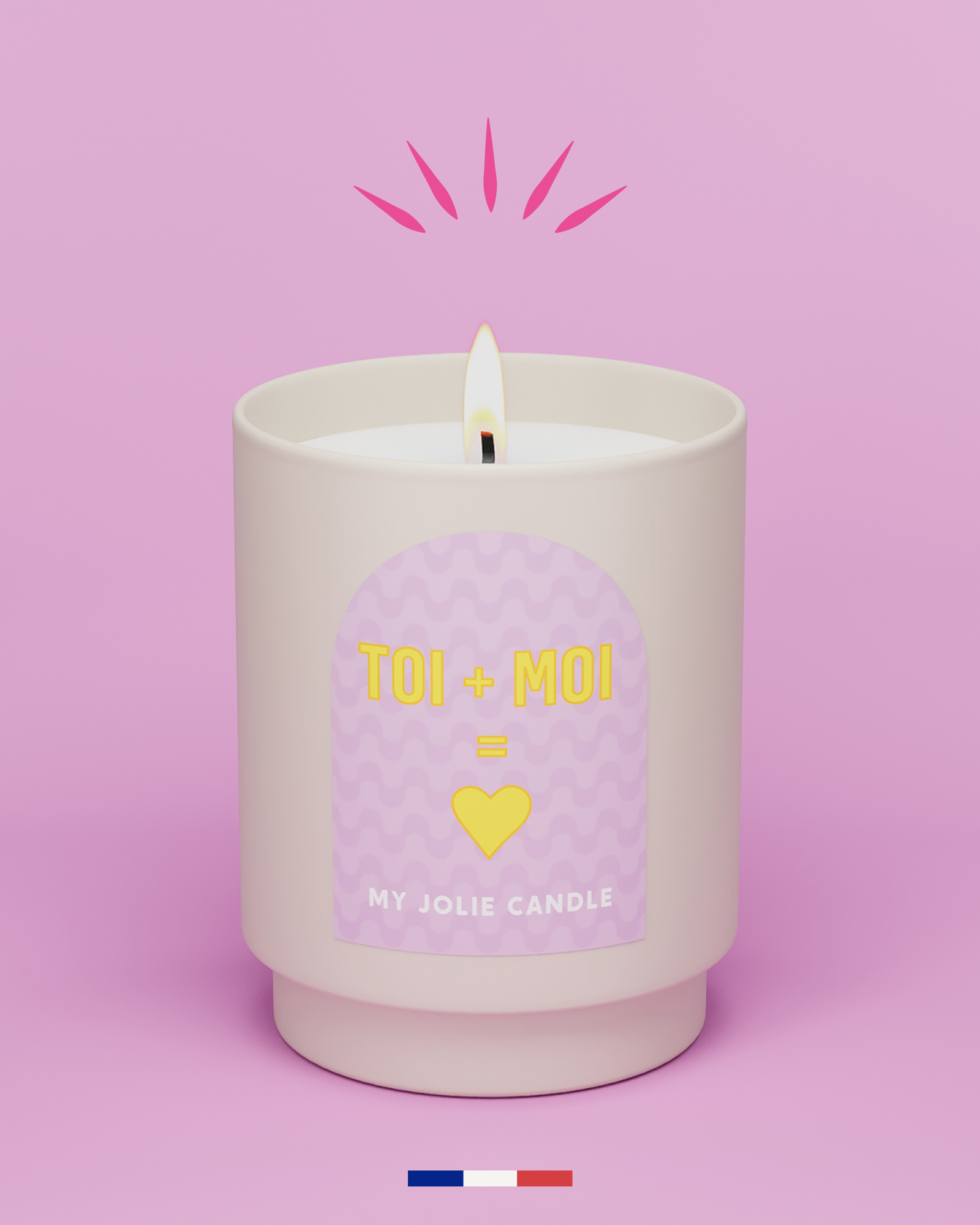 Bougie parfumée - Toi + moi = coeur
