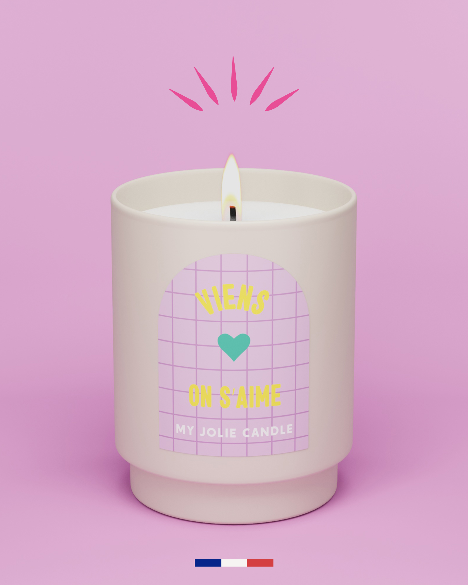 Bougie parfumée "Viens on s'aime" - Amazon