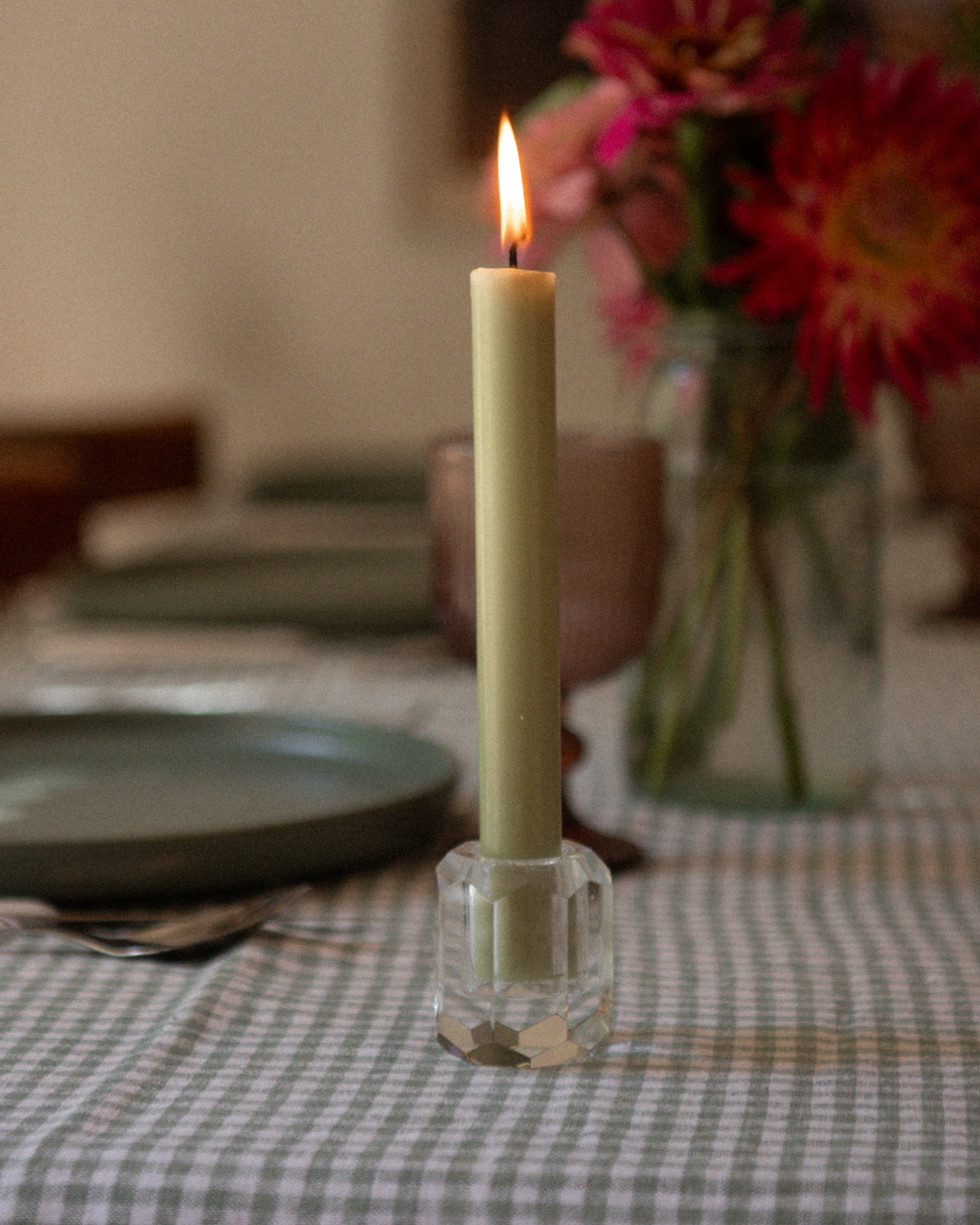 Bougies droites - Vert Olive