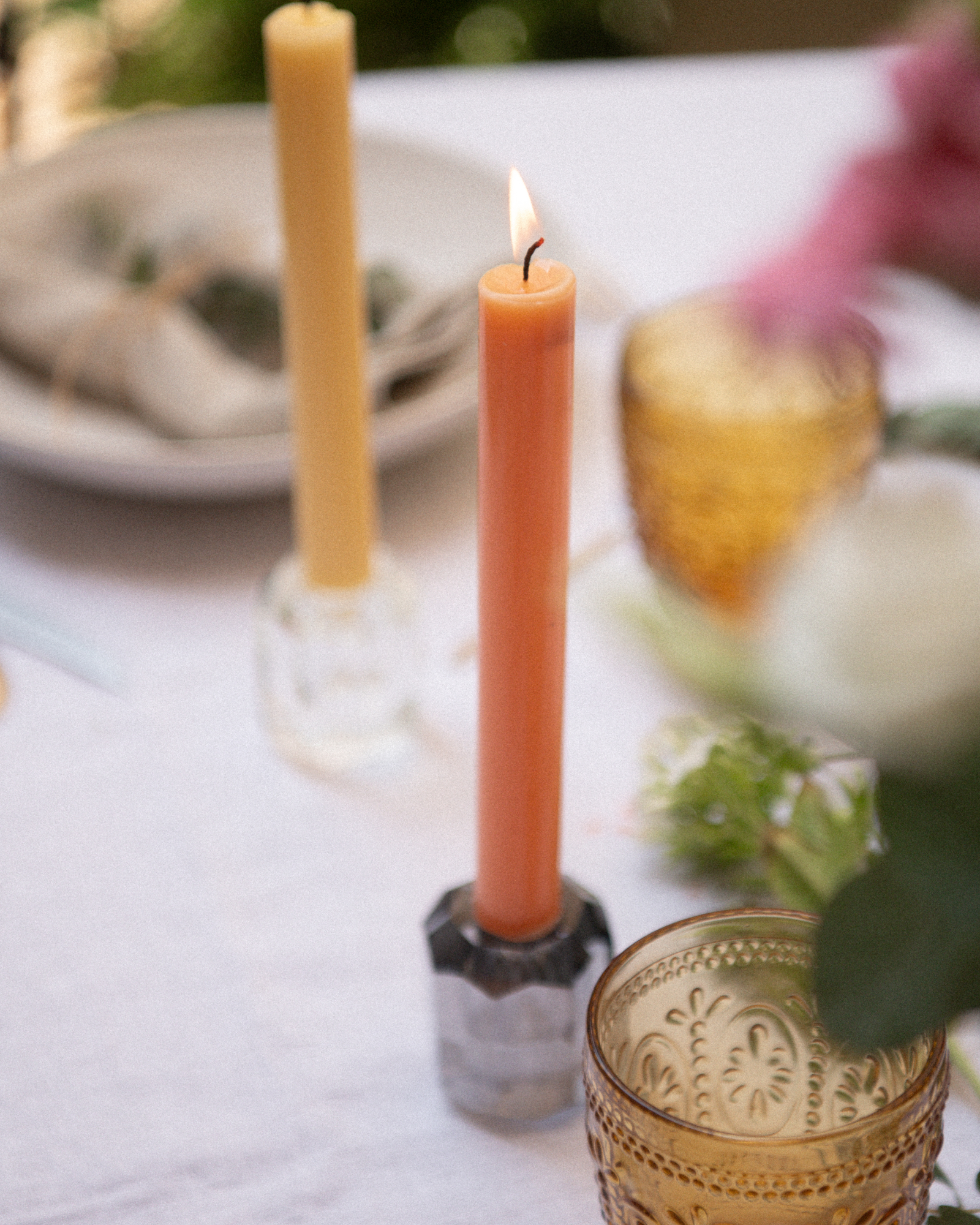 Bougies droites - Orange