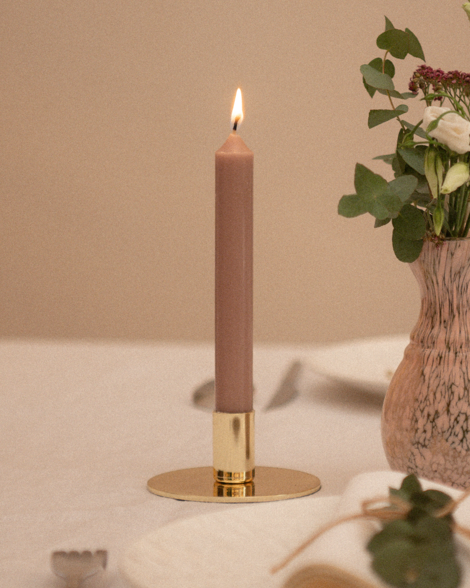 Bougies droites - Taupe