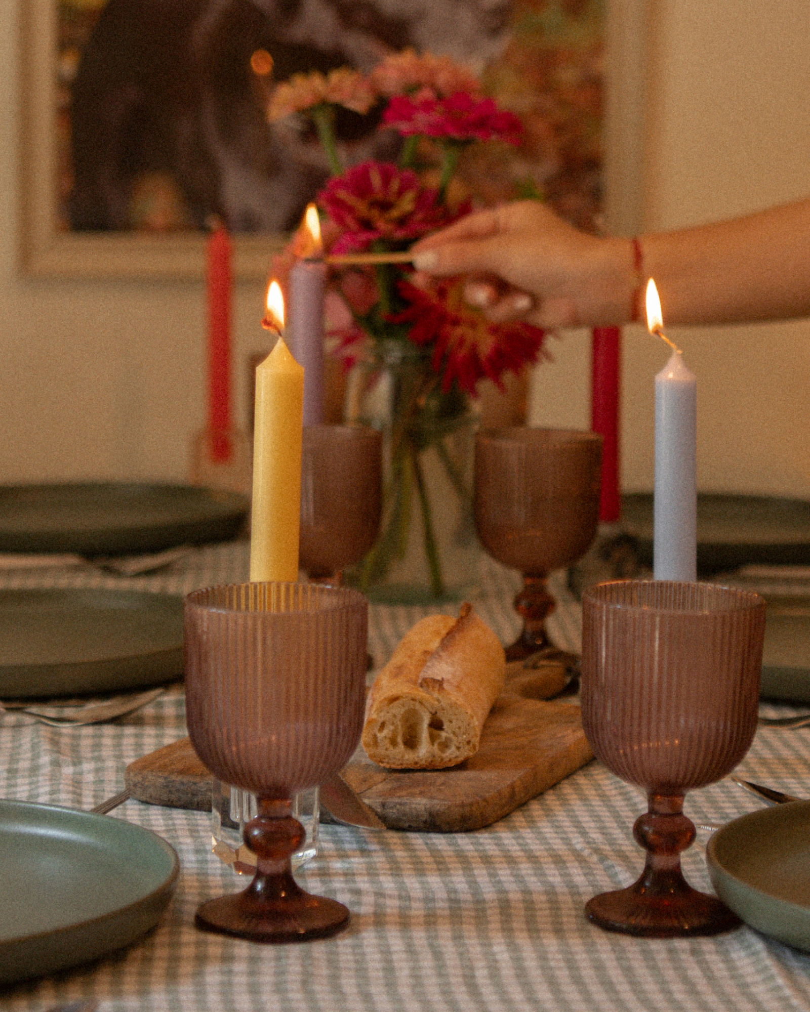 Bougies droites - Lilas