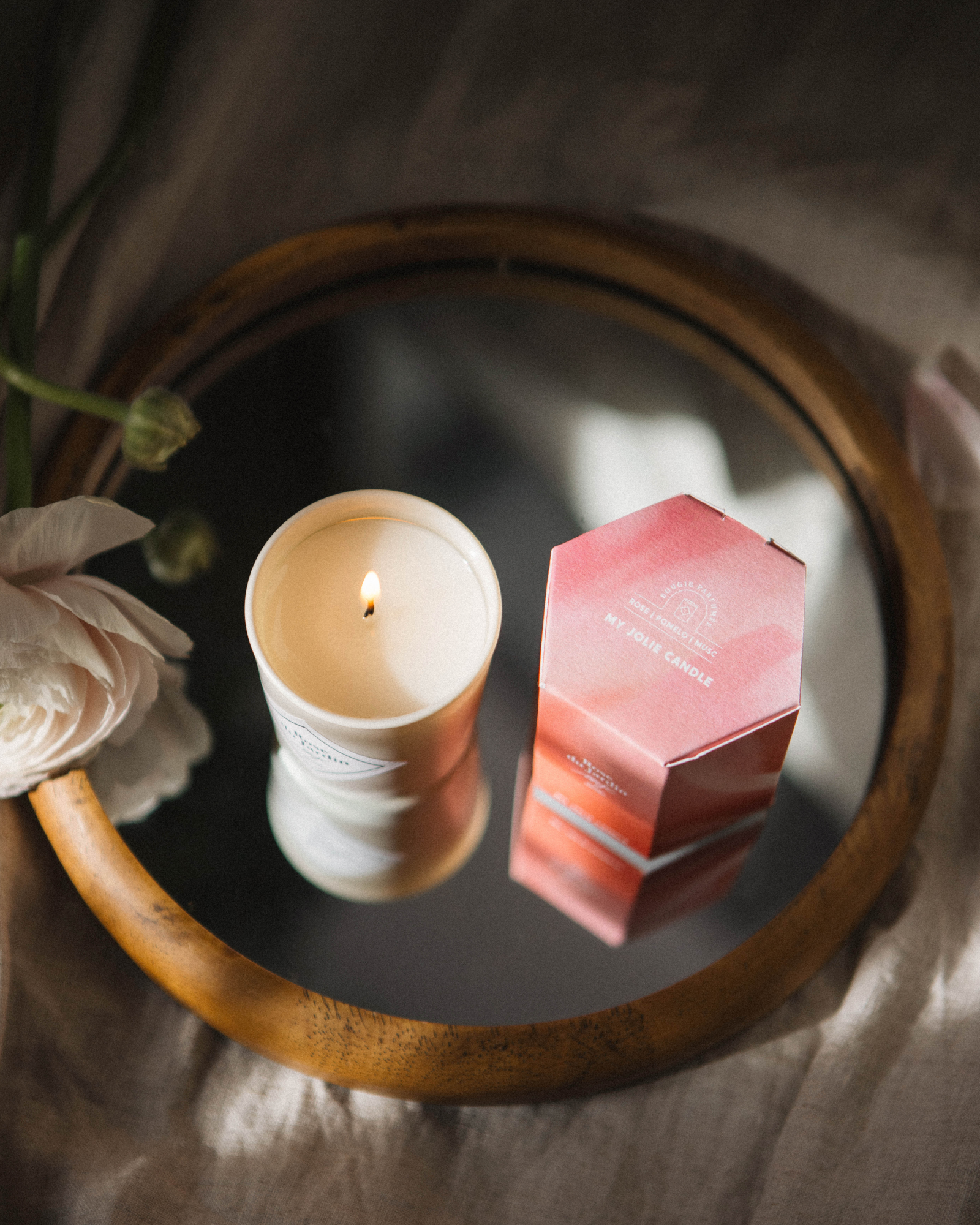 Petite bougie Rose du Jardin