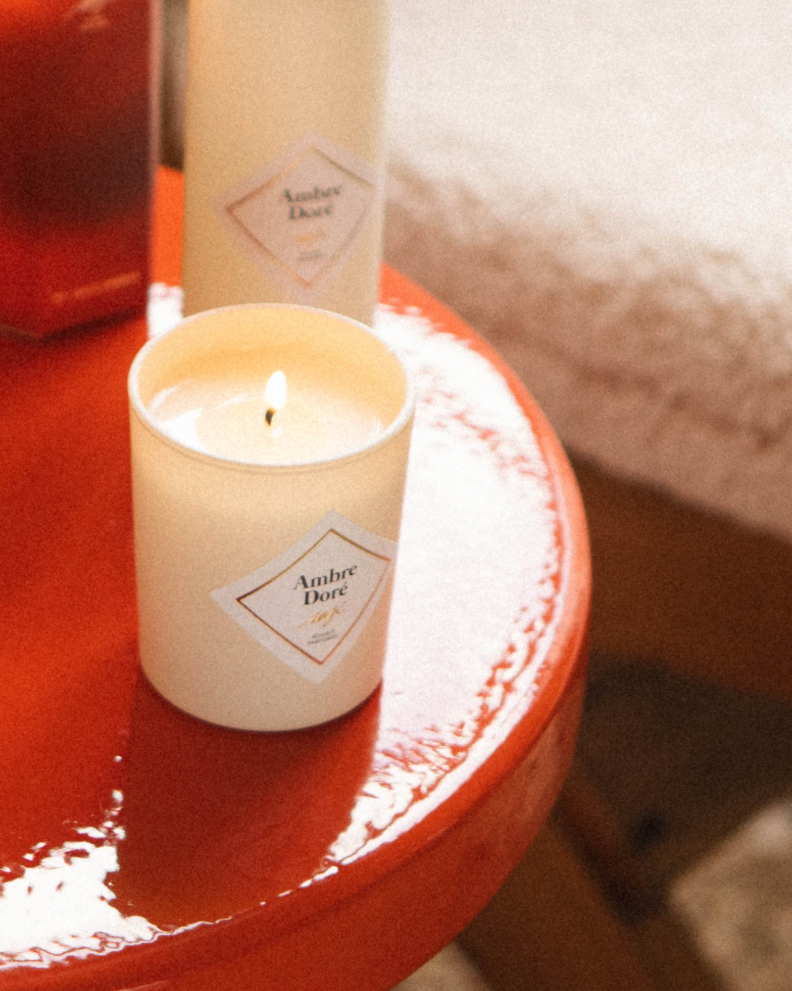 Petite bougie Ambre Doré