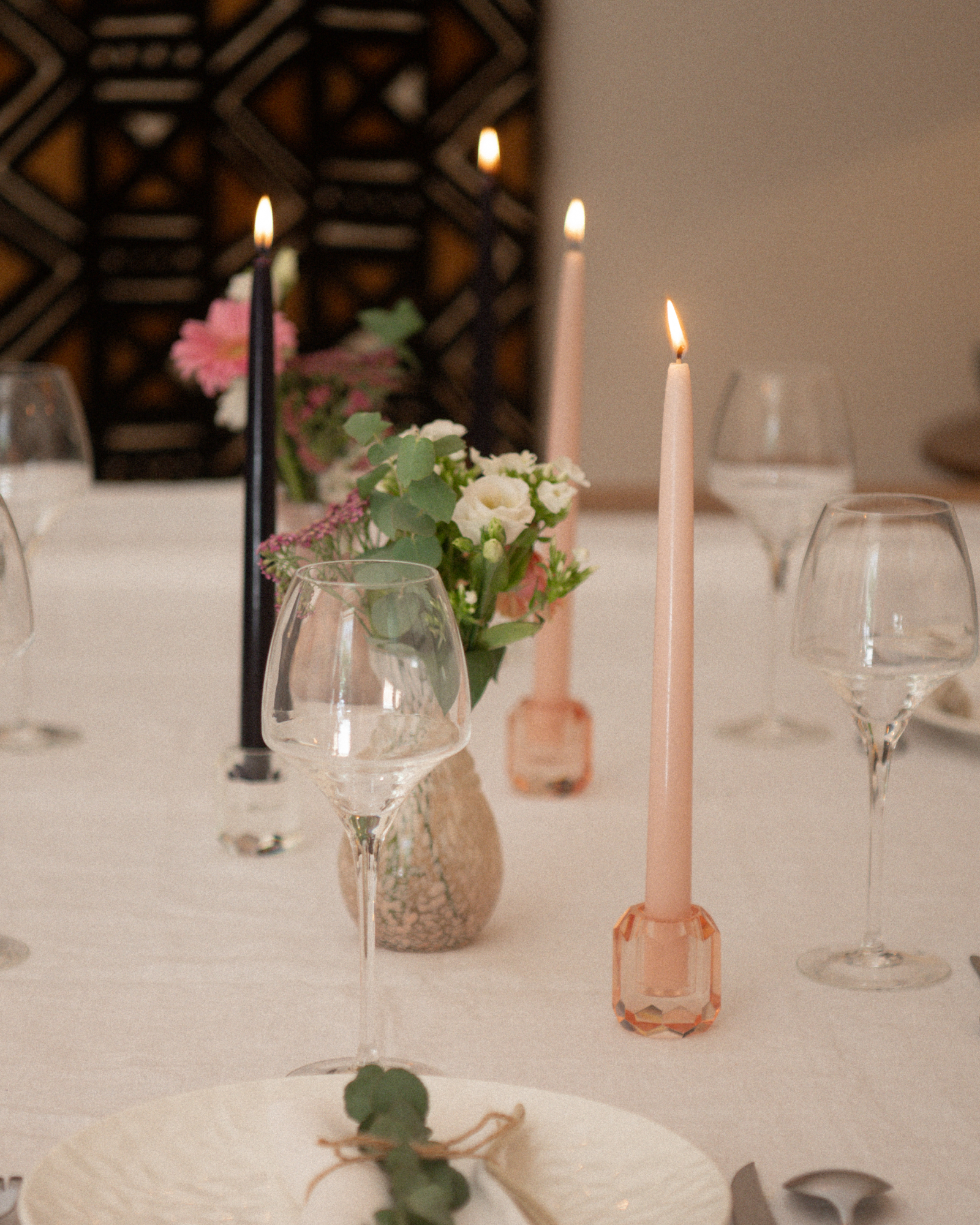 Bougies flambeaux - Noir