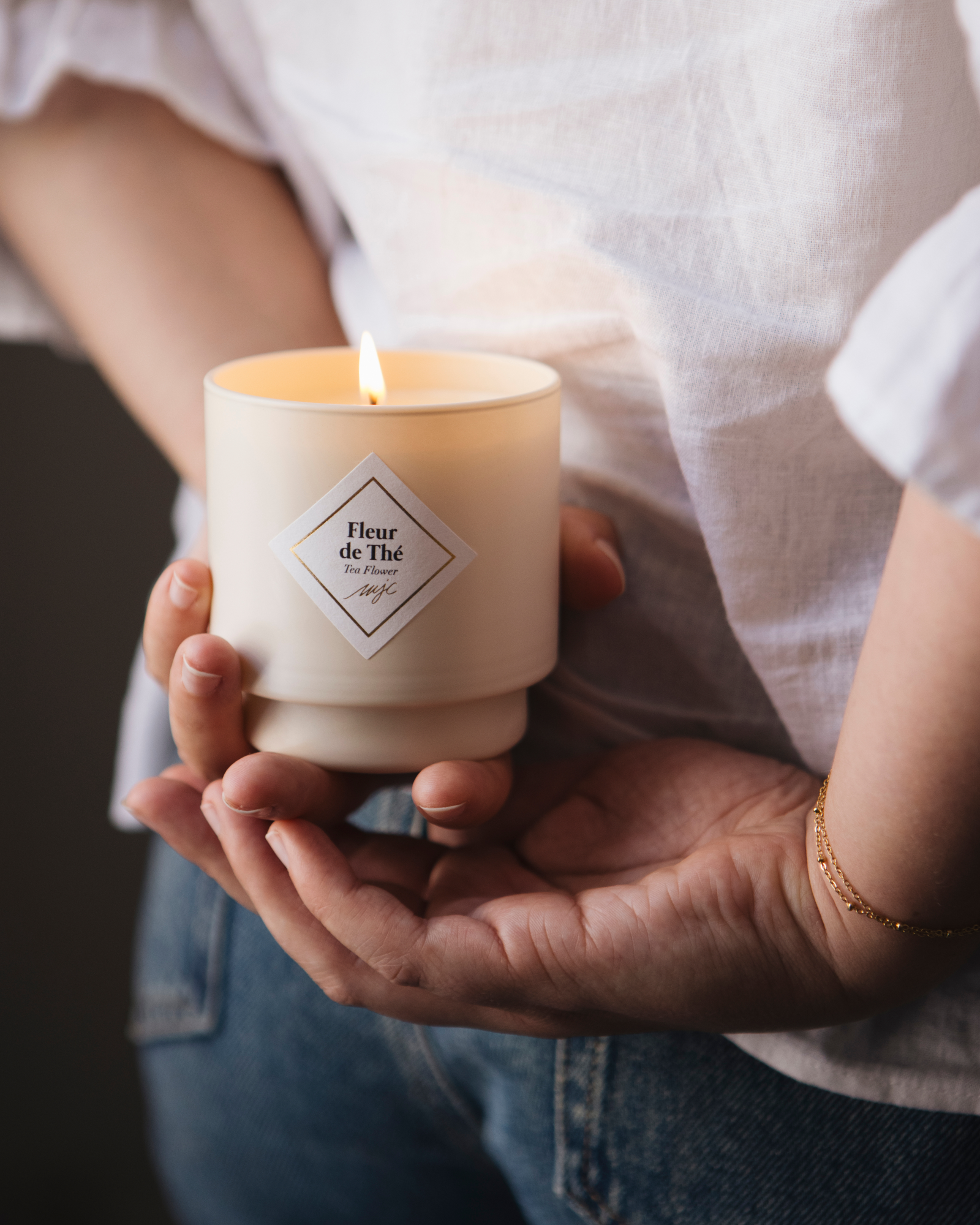 Bougie bijou surprise Fleur de Thé