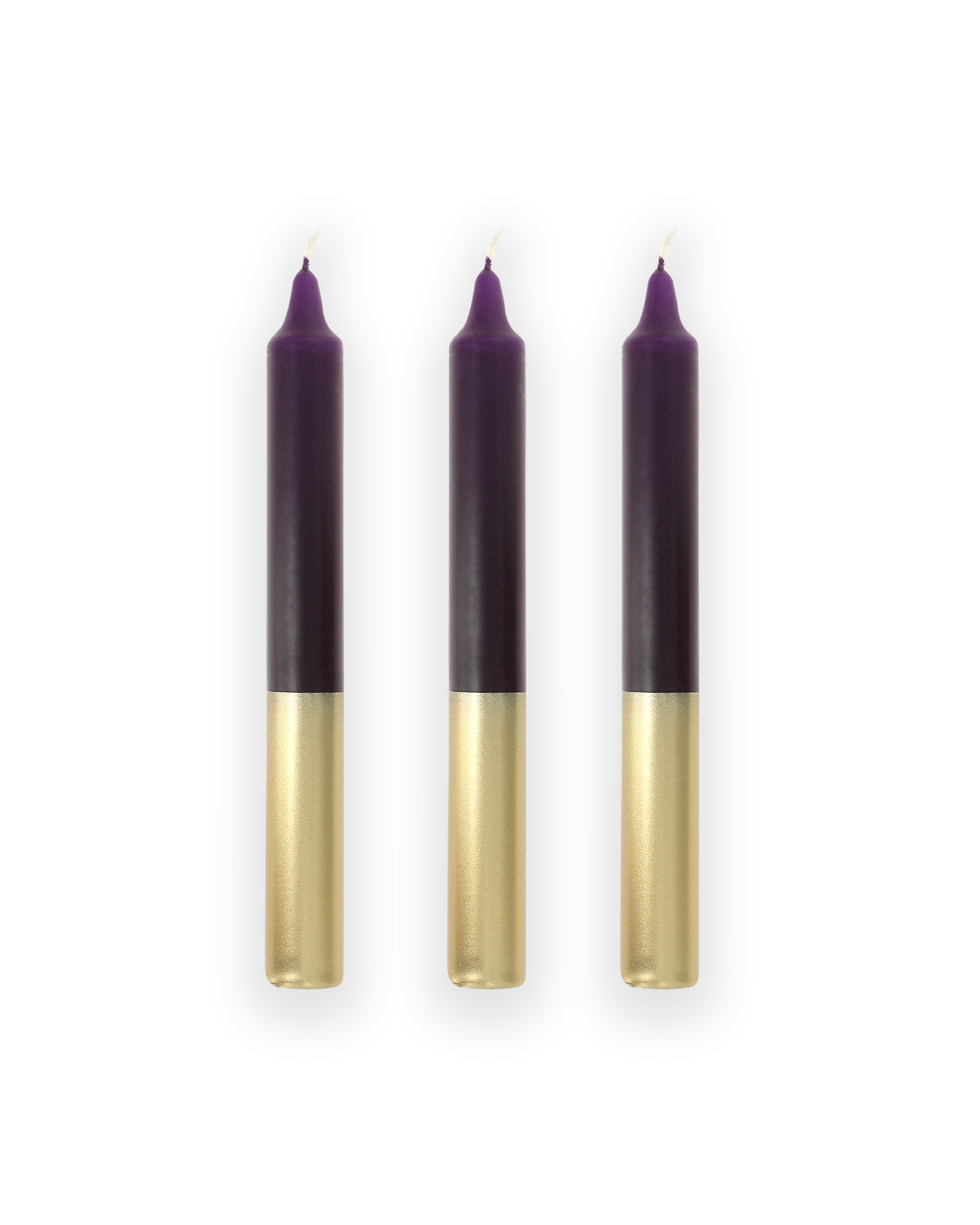 Bougies Bicolores - Aubergine & Or