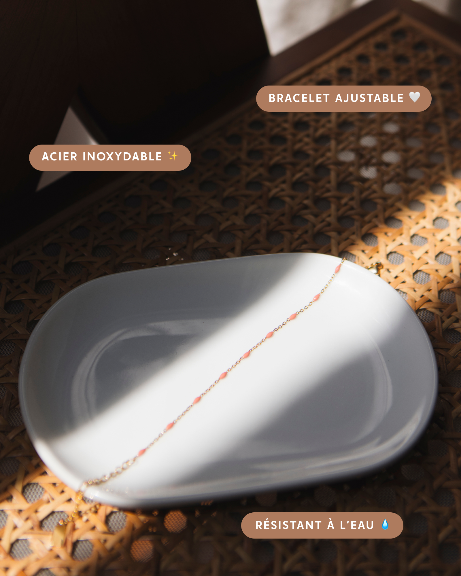 Bougie bijou bracelet Cannelle Poudrée