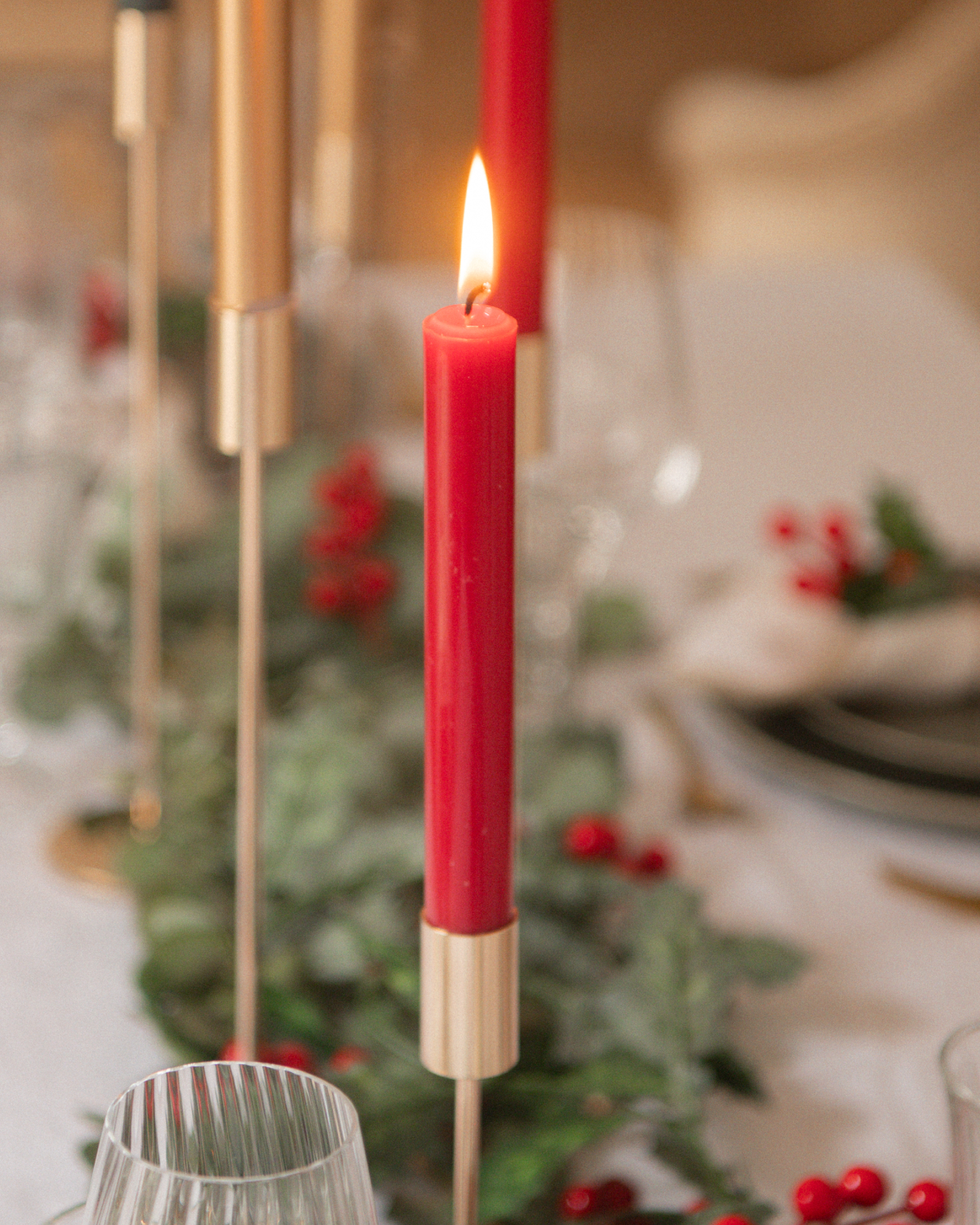 Bougies droites - Rouge