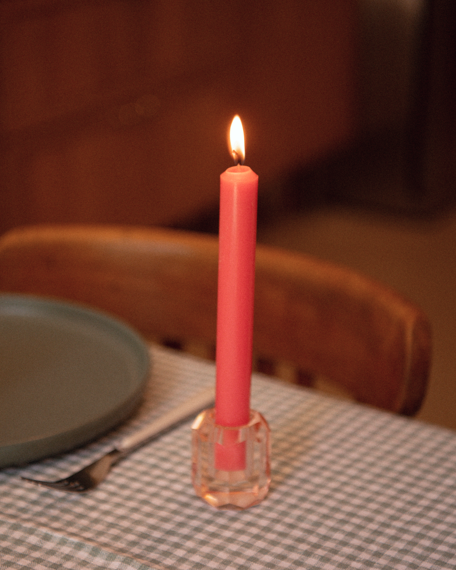 Bougies droites - Rose Clair