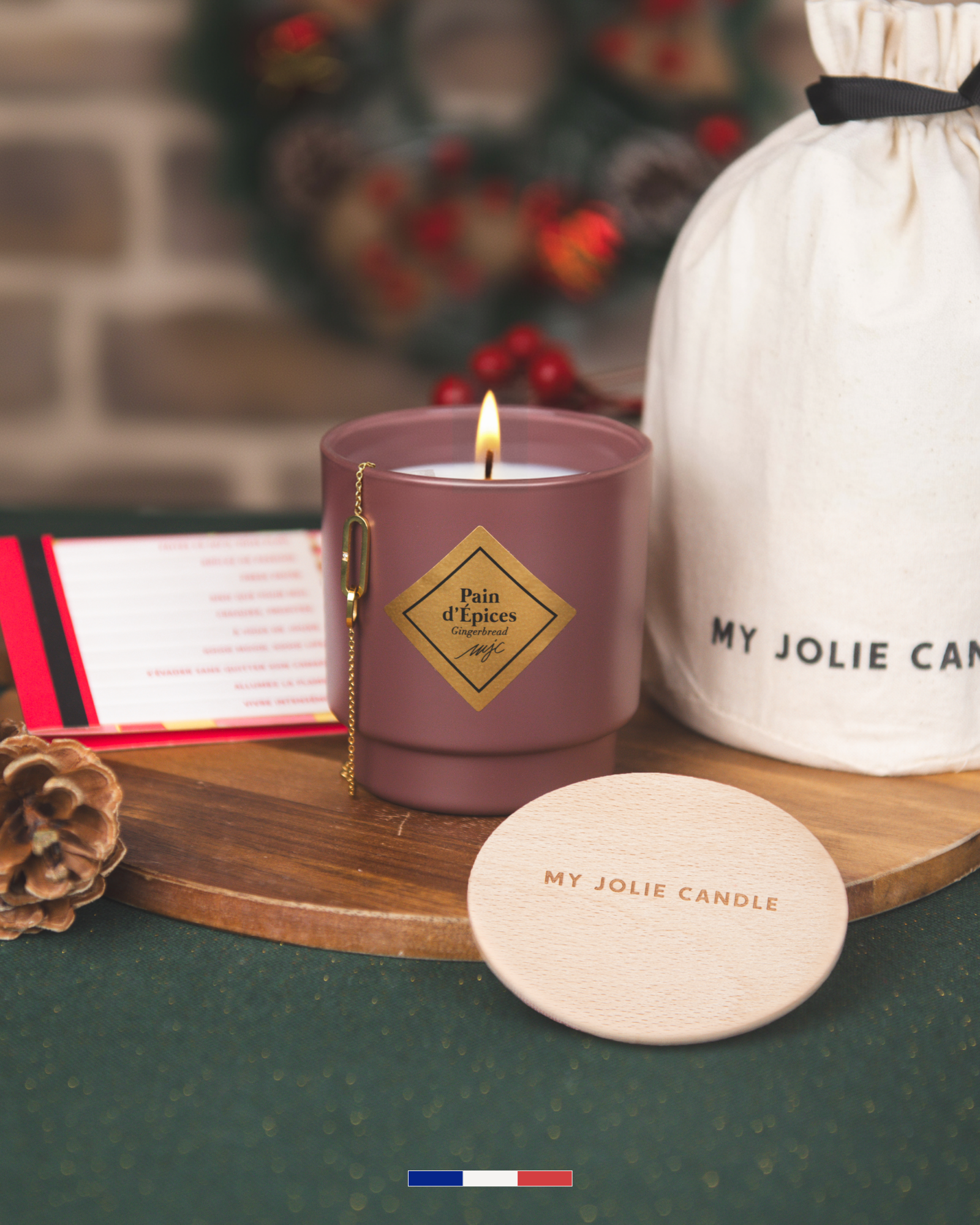 Bougie bijou Pain d'Épices et accessoires