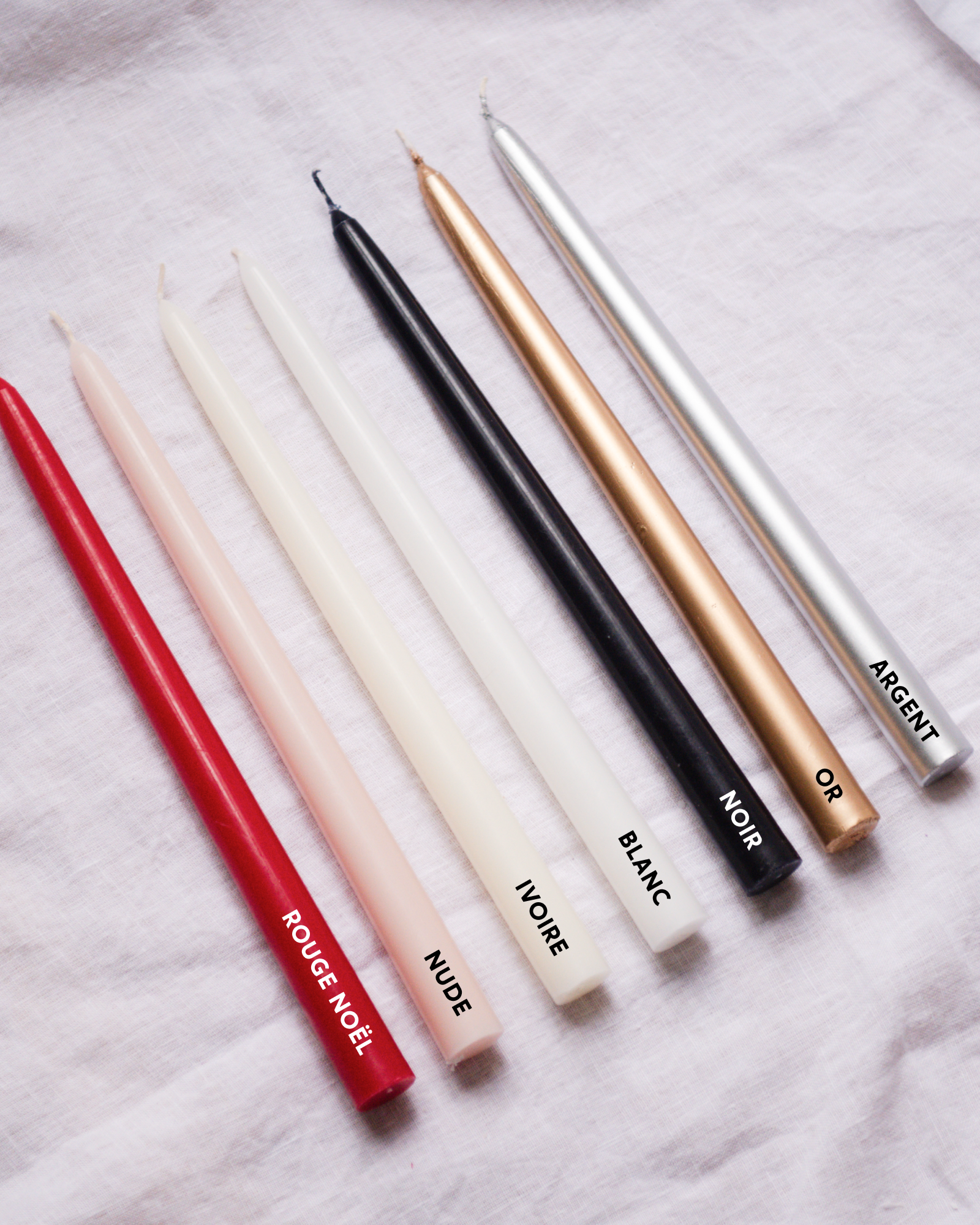 Bougies flambeaux - Argent